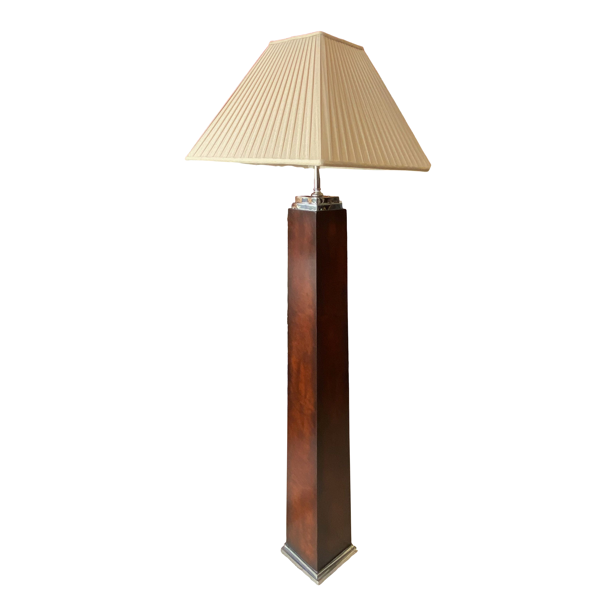Theodore Alexander Burl Wood Floor Lamp Chairish