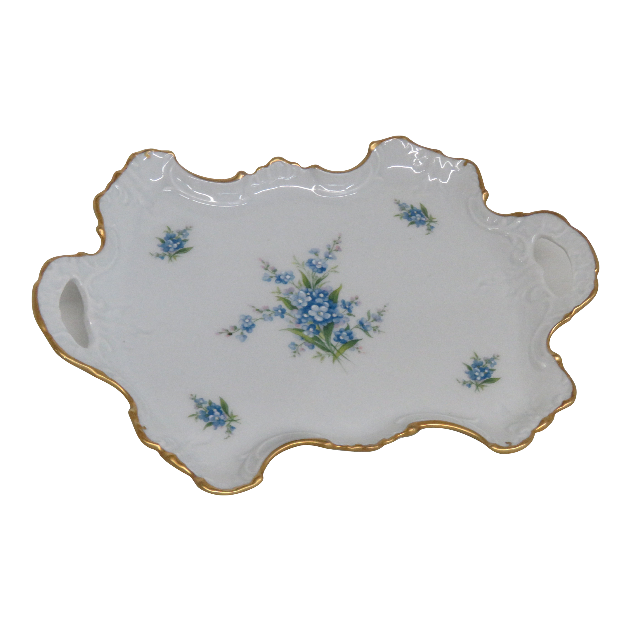 Mid 20th Century Limoges Forget Me Not Floral Pattern Floral