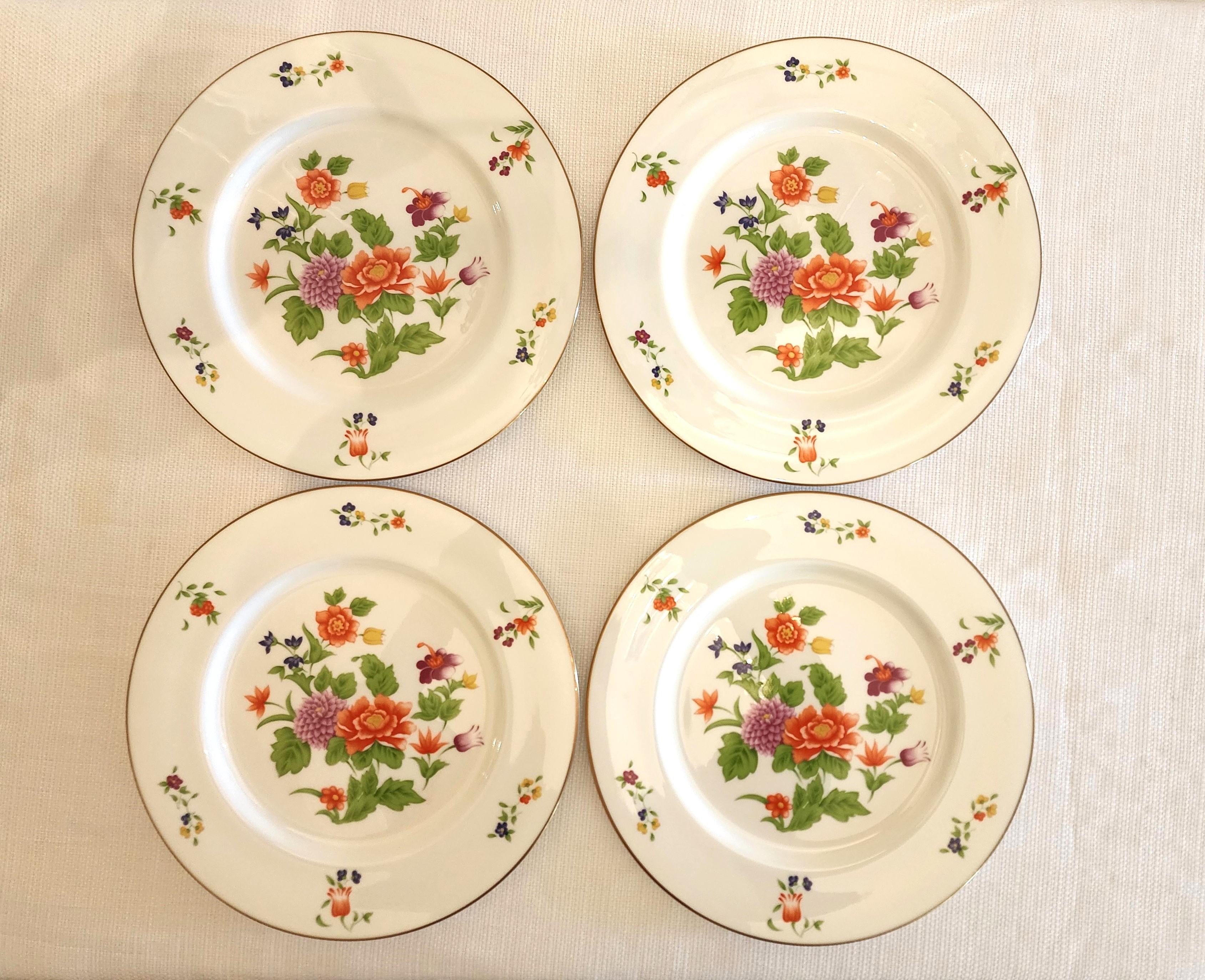 Vintage Tiffany & Co. Imperial Flowers Dinnerware - 12 Pieces