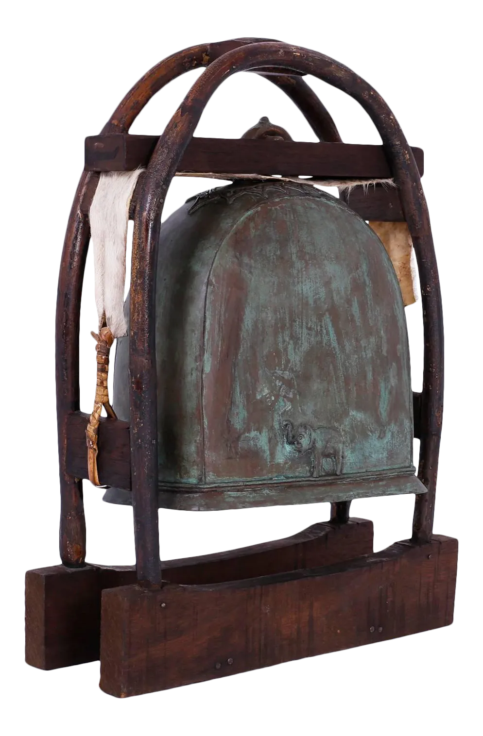 Indian Bronze Elephant Bell Chairish