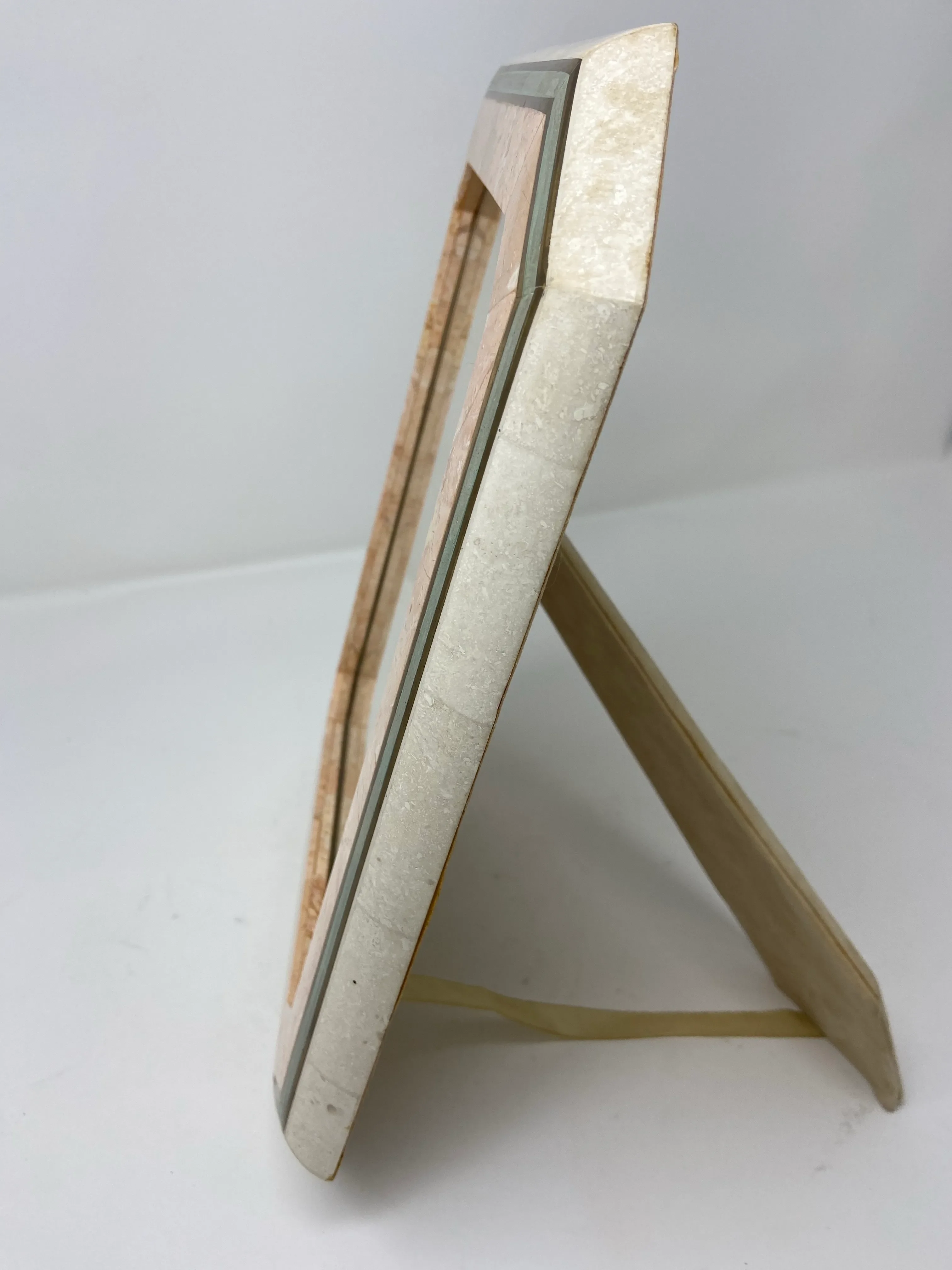 Postmodern Tessellated Stone Octogonal Picture Frame in the Manner of Maitland Smith