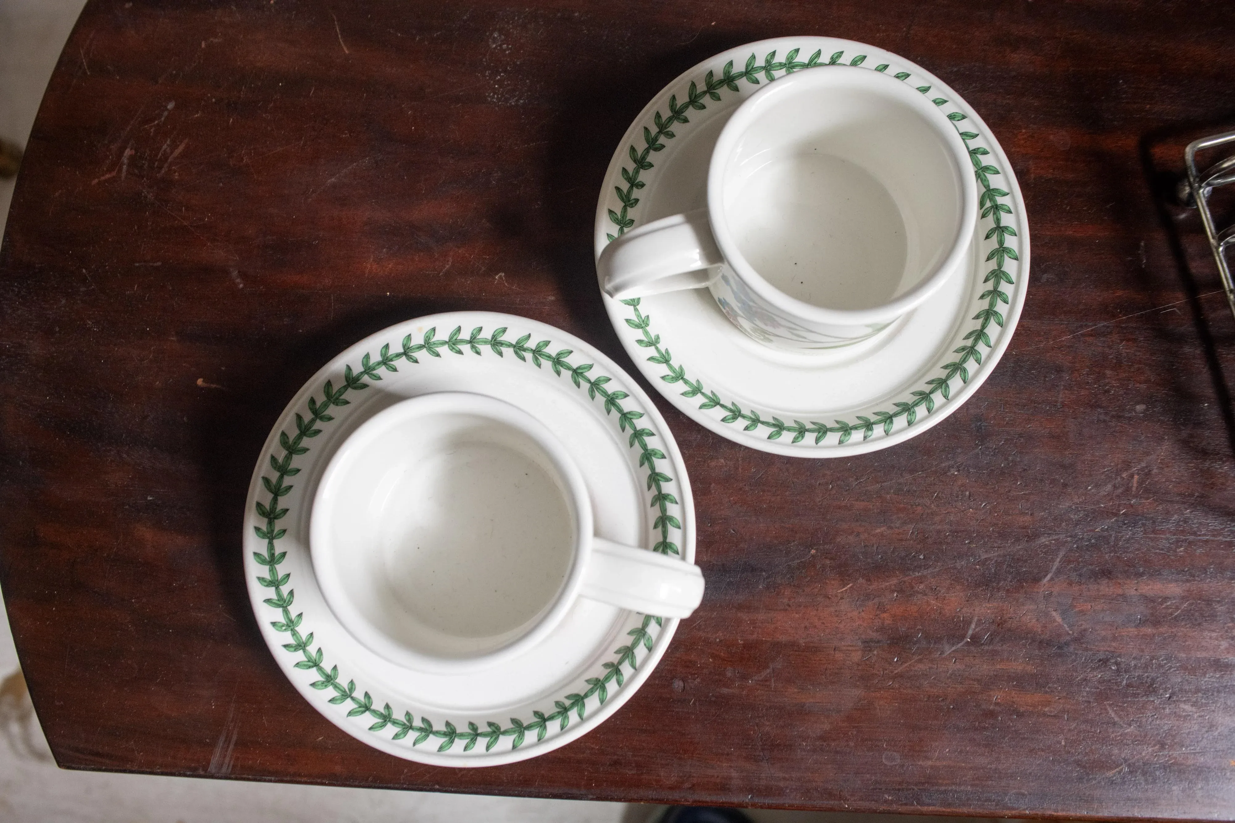 Vintage Portmeirion Botanic Garden Tea Breakfast Mugs and Saucer