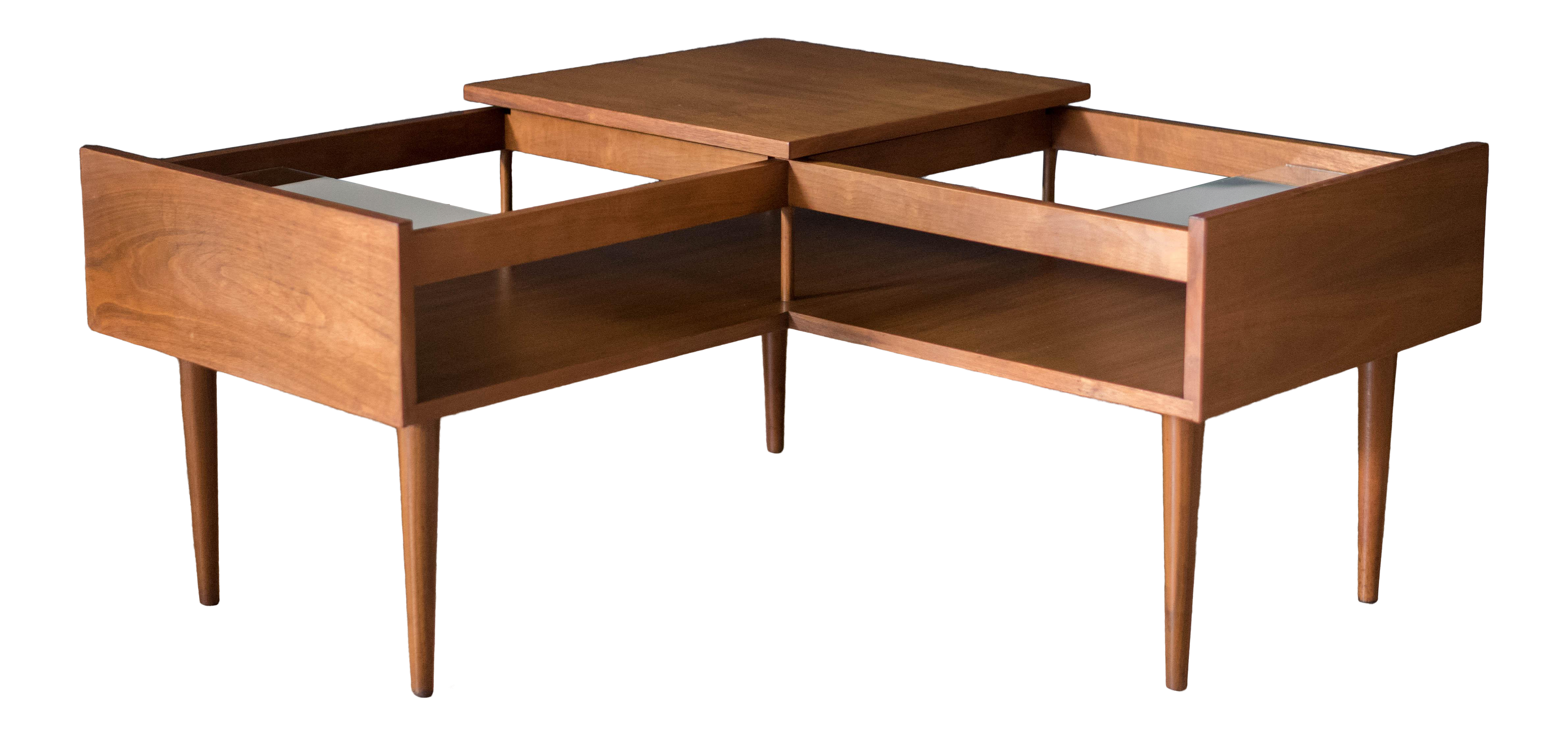 Mid century modern corner table outlet