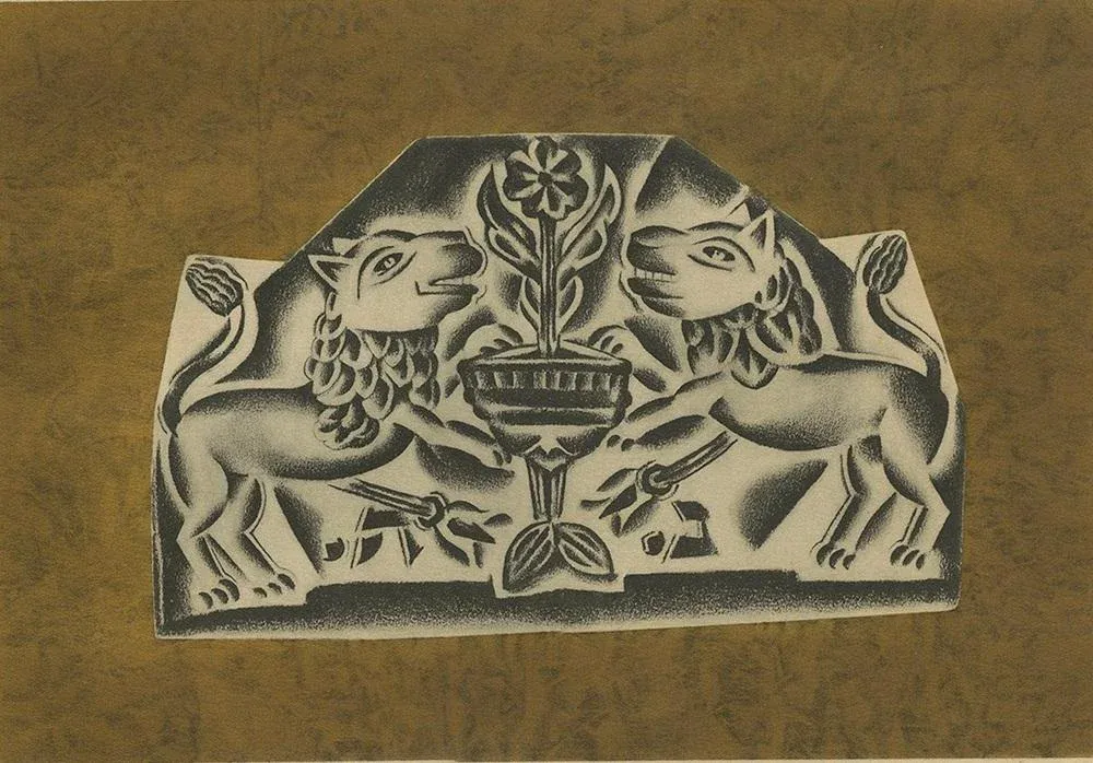 Nathan Altmann, Die Löwen, 1923, Paper