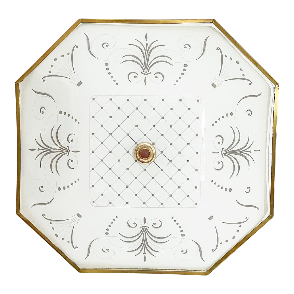 Midcentury Octagonal Flush Light Chairish