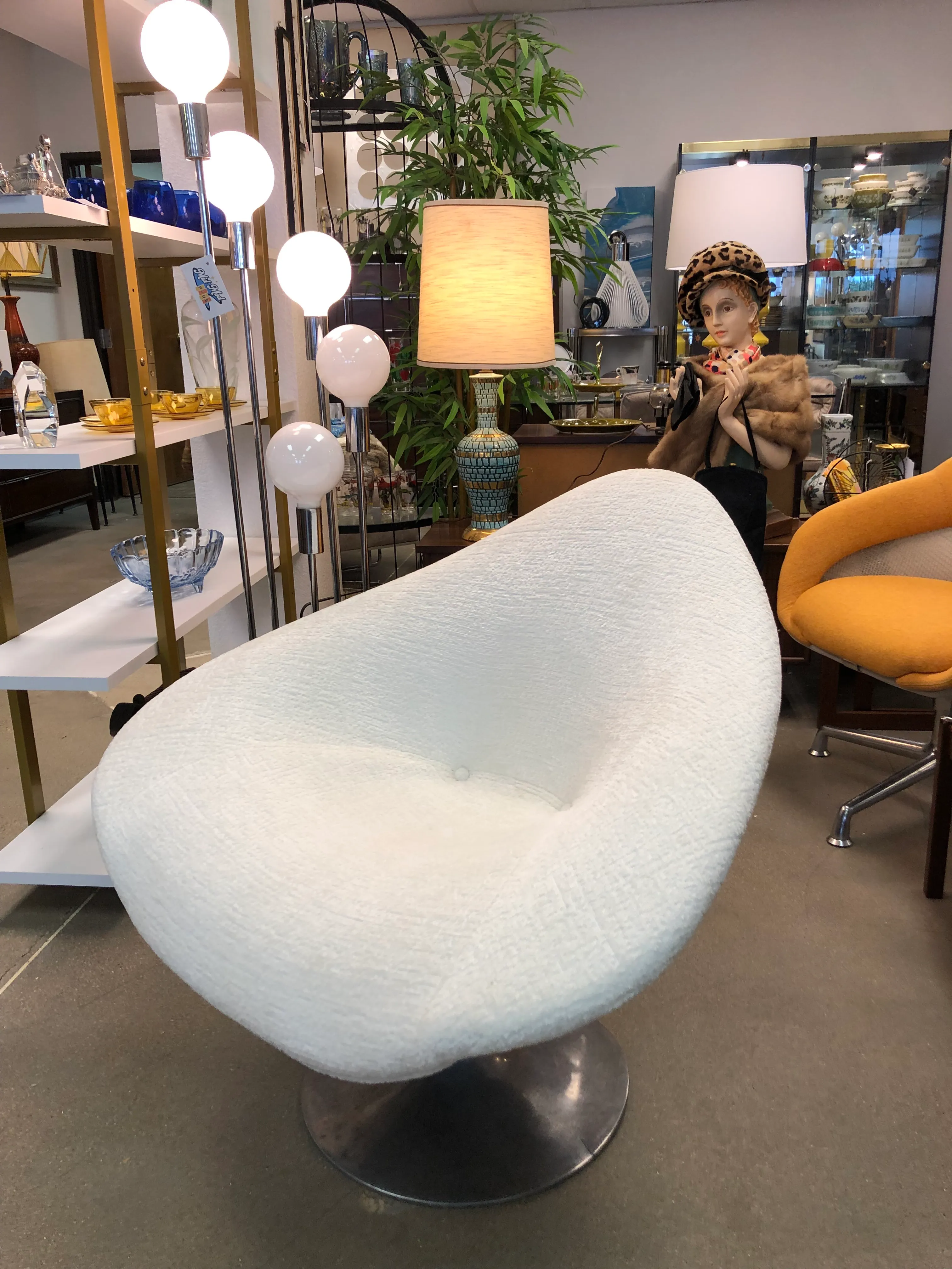 1960s-70s Restored Swivel Lounge Chair by Adrian Pearsall for Craft Associates