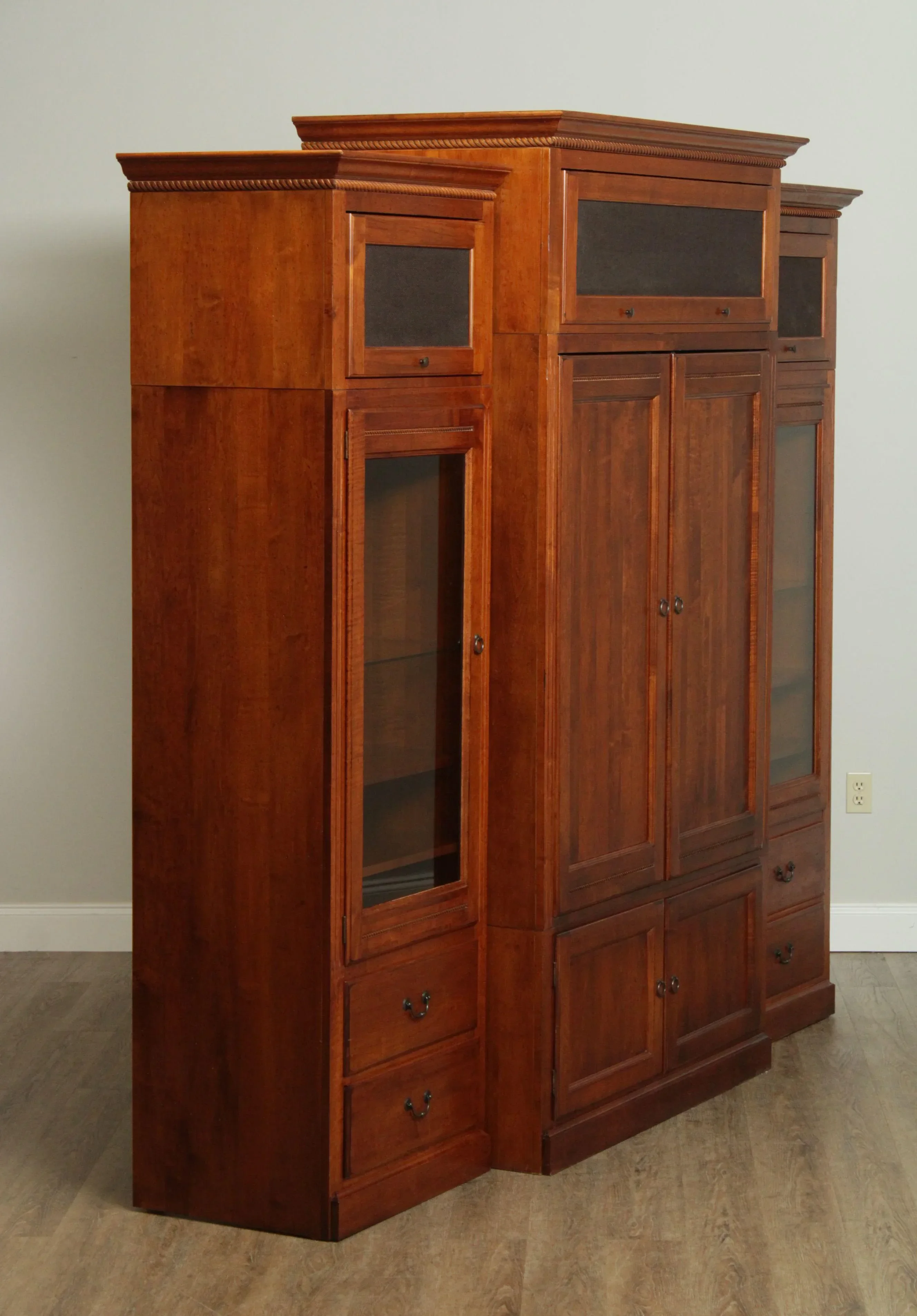 Ethan Allen Country Crossing Large Entertainment Wall Unit | Chairish