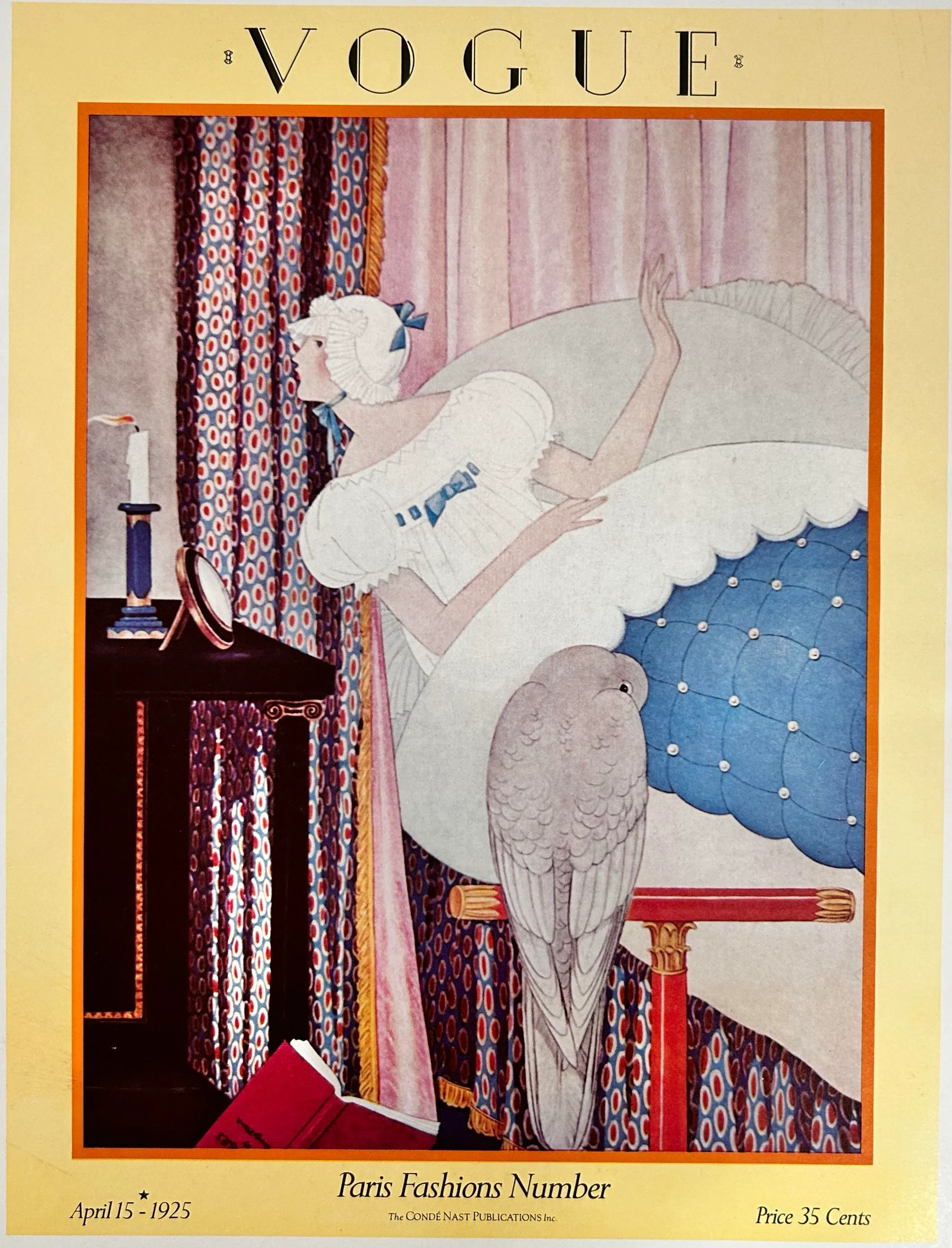 【アンティーク壁掛】VOGUE 1925年4月号 パリファッション特集 vintage-vogue-paris-winter-