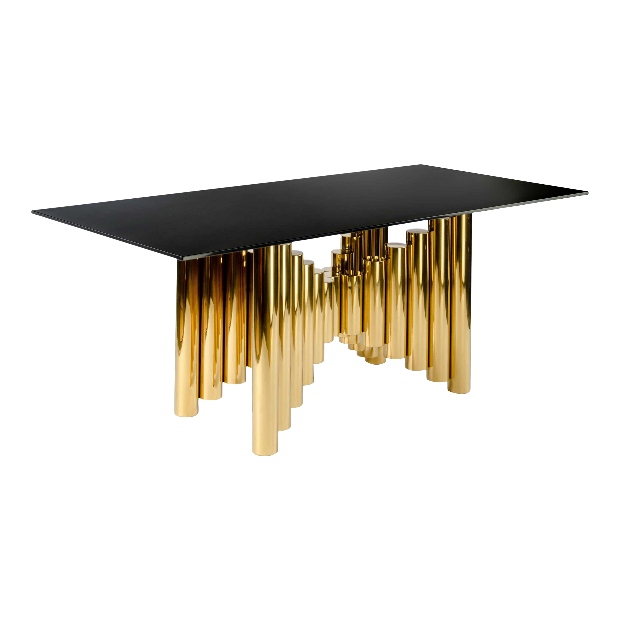 Kanika Gold & Black Dining Table Chairish