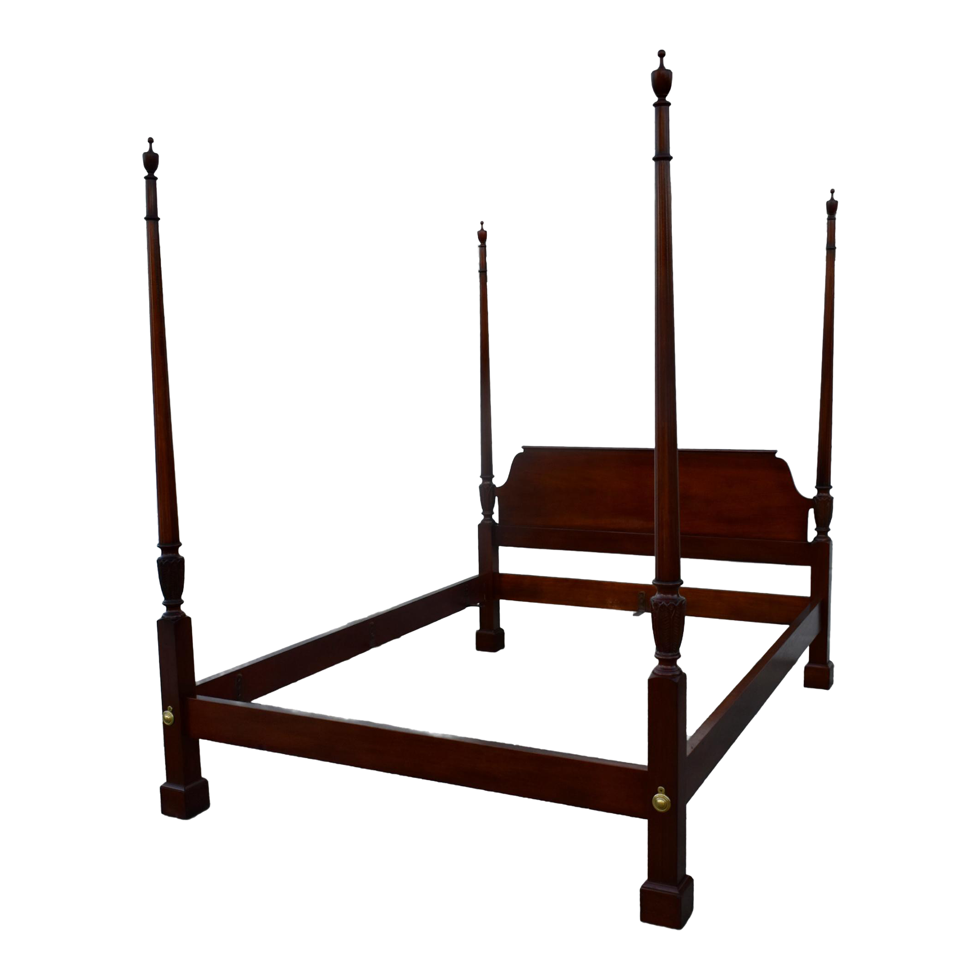 Vintage Baker Mahogany Queen Size Style Four Poster Bed Chairish