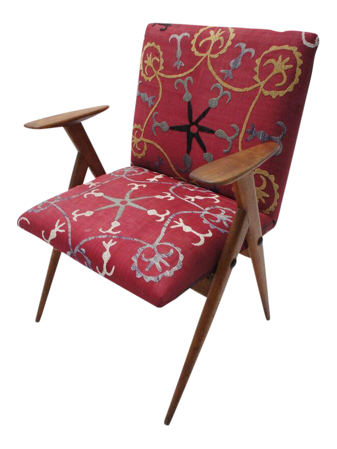 Vintage Suzani Upholstered French Occasional Chair Chairish