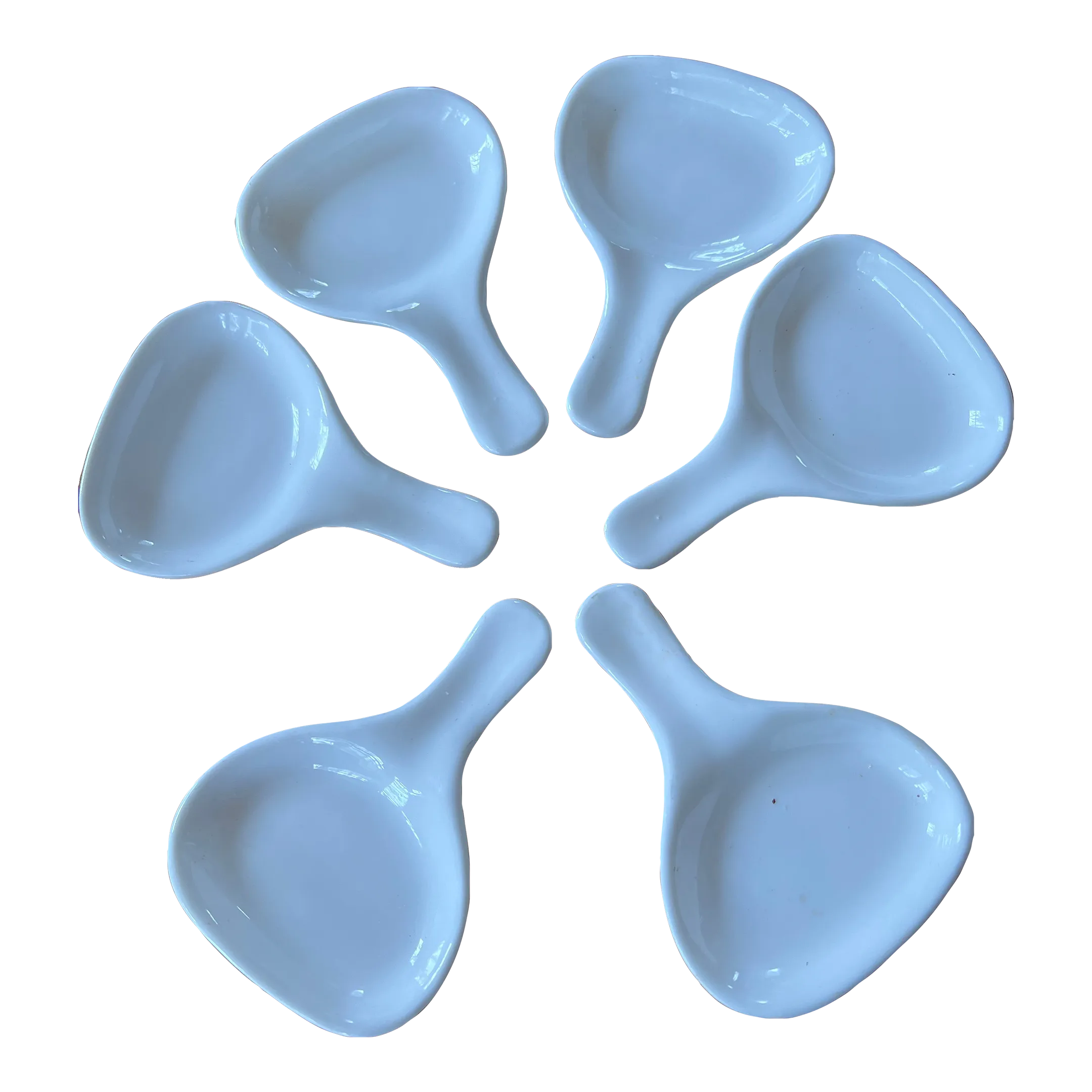1970s Biomorphic Amuse Bouche Serving Spoons- Set of 6