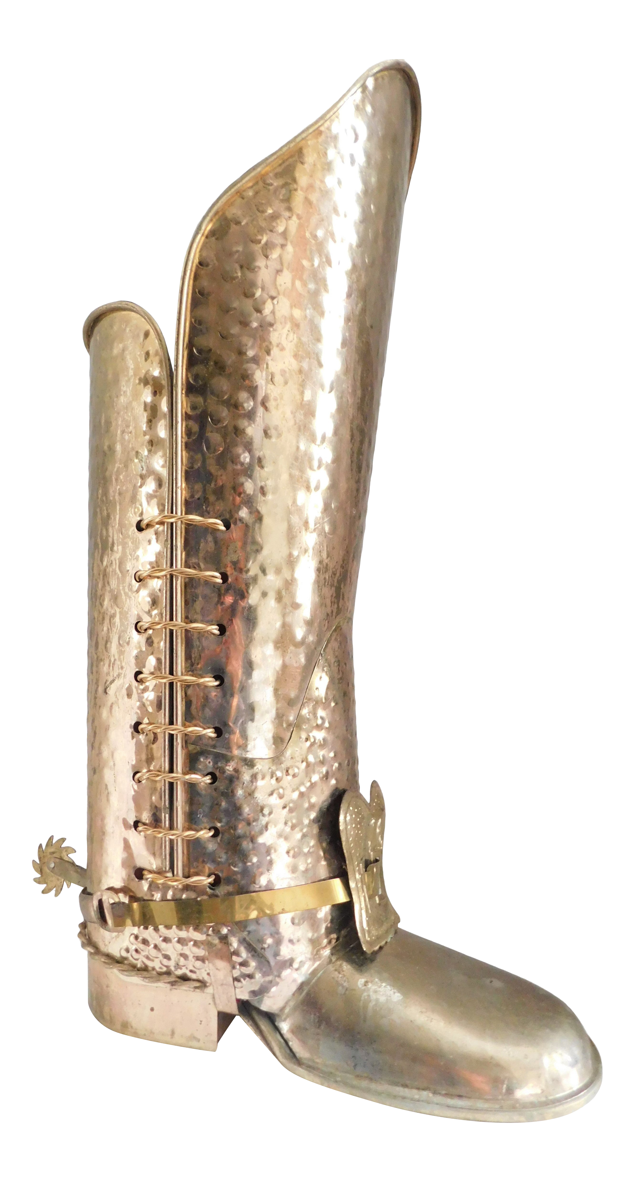 boot stand ups on Mid Century Hammered Brass Umbrella Stand Walking Stick Boot Chairish