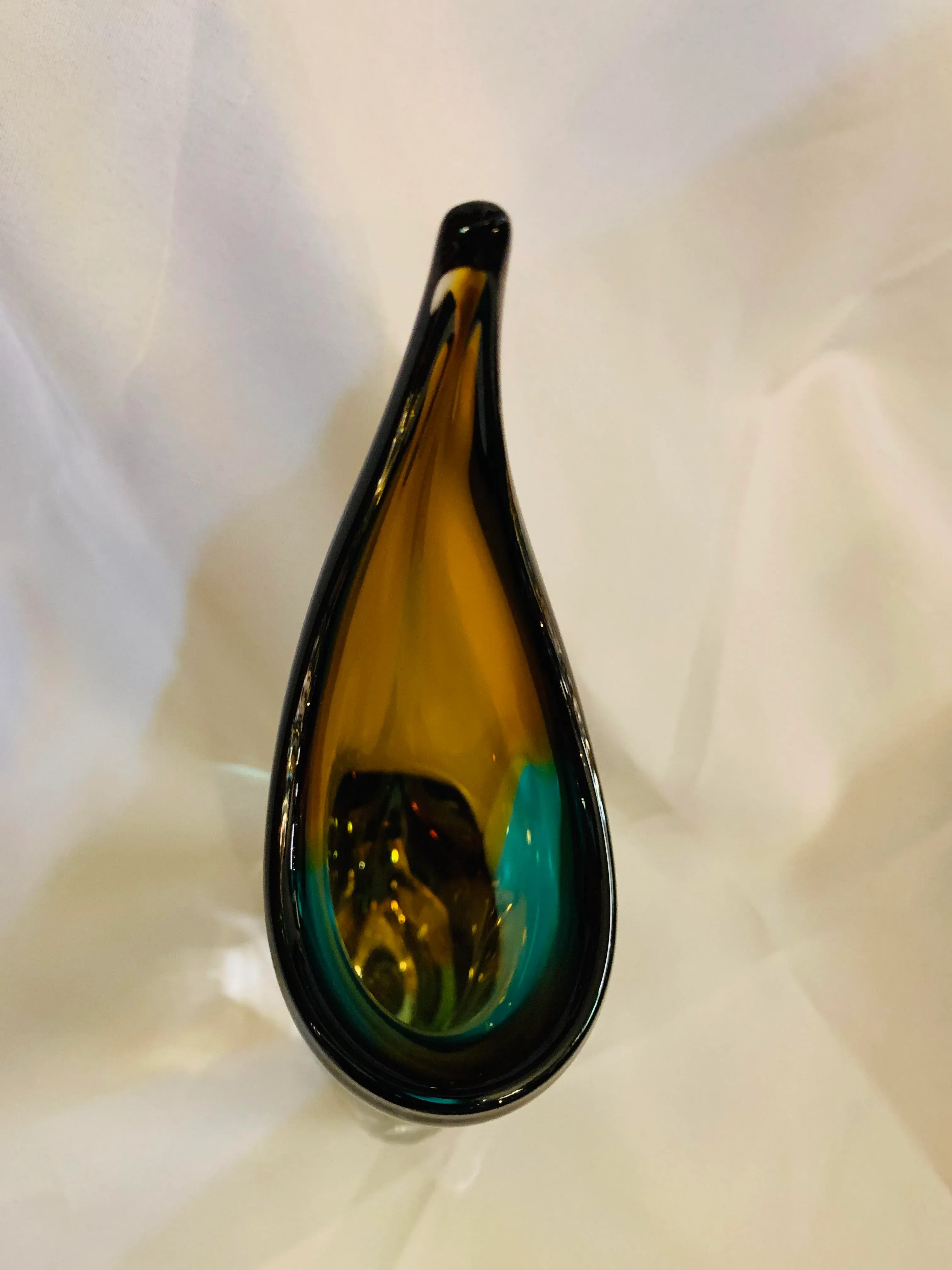 よ*ー様 Murano Green and Gold VETRO ARTISTI VTG Vetro Artistico Veneziano MURANO Green Glass Ashtray W