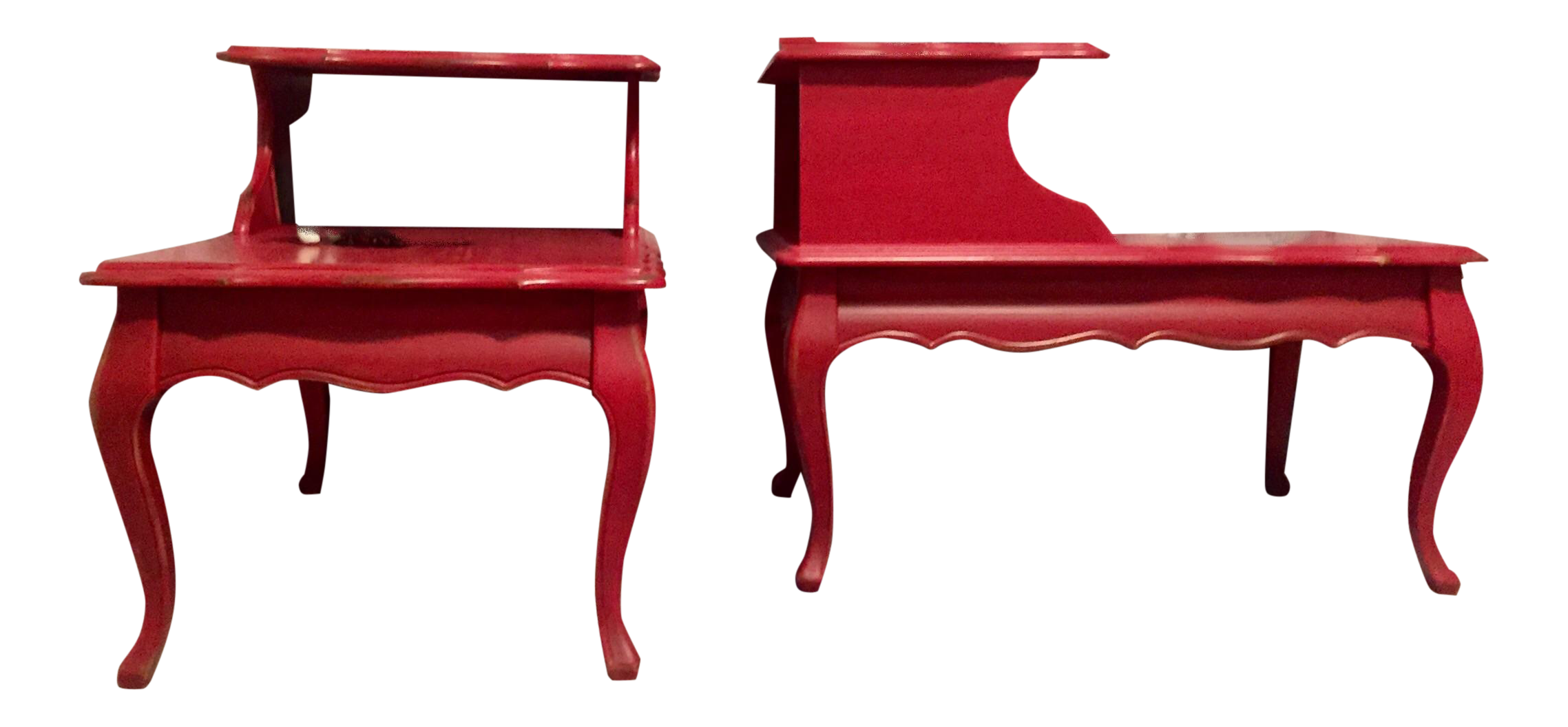 French Provincial TwoTier End Tables Pair Chairish