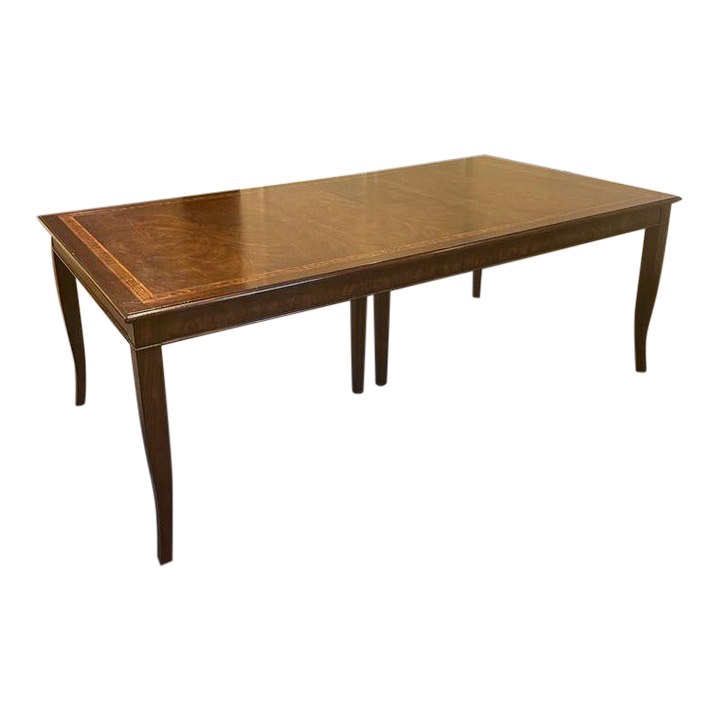 Expandable Theodore Alexander Dining Table With Inlay Banding Chairish