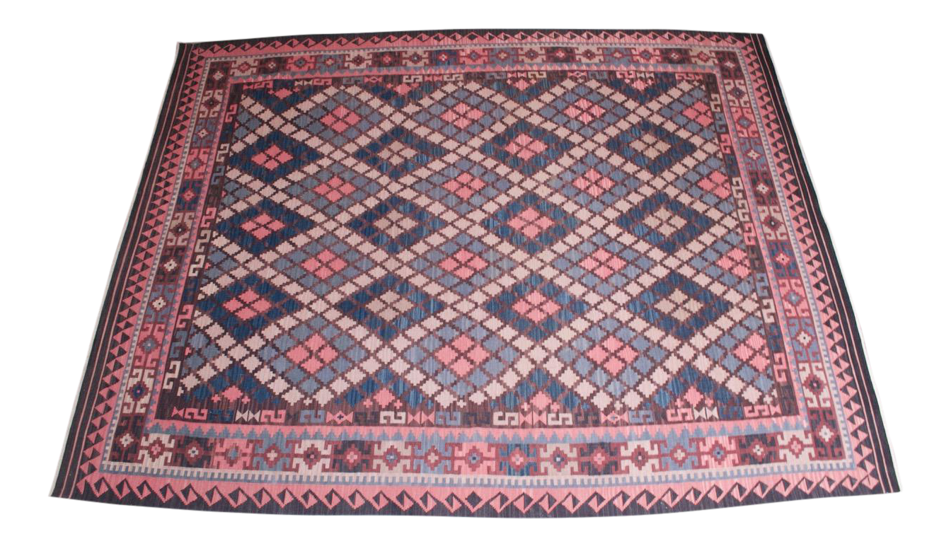 1940s Large MidCentury Moroccan Kilim Rug Chairish