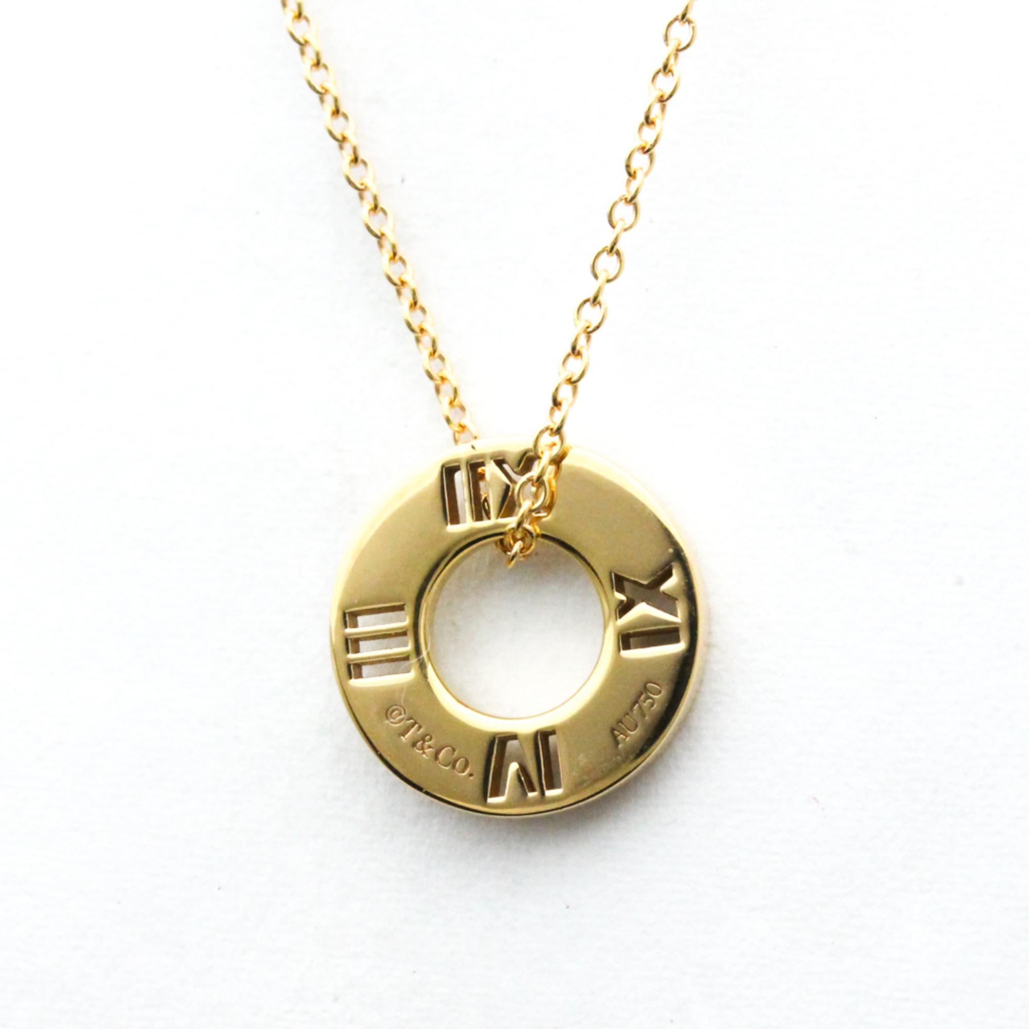 Tiffany Atlas Pierced Necklace Yellow Gold 18K Diamond Men Women