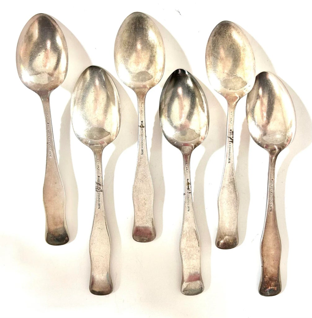 Vintage Silverplate Teaspoons – 1920s Floral Flatware, Dessert 