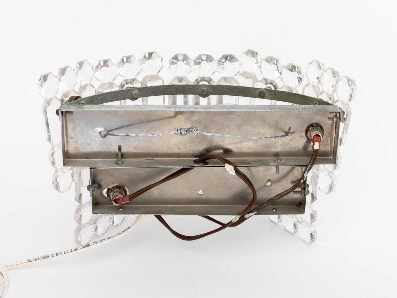 Italian Faceted Glass Wall Sconces, Pair