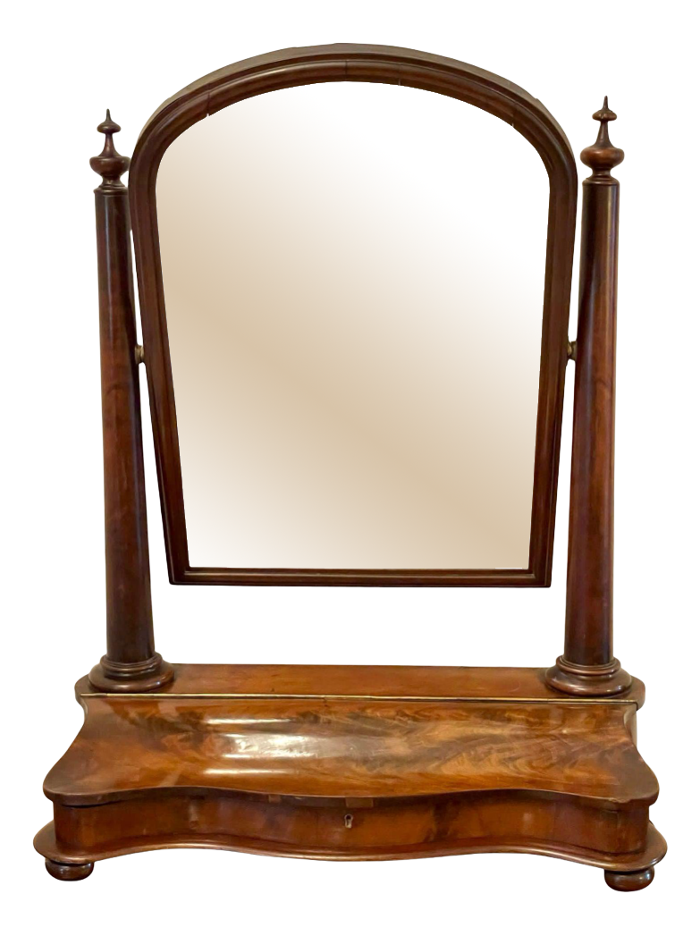 Antique mahogany dressing table on sale with mirror