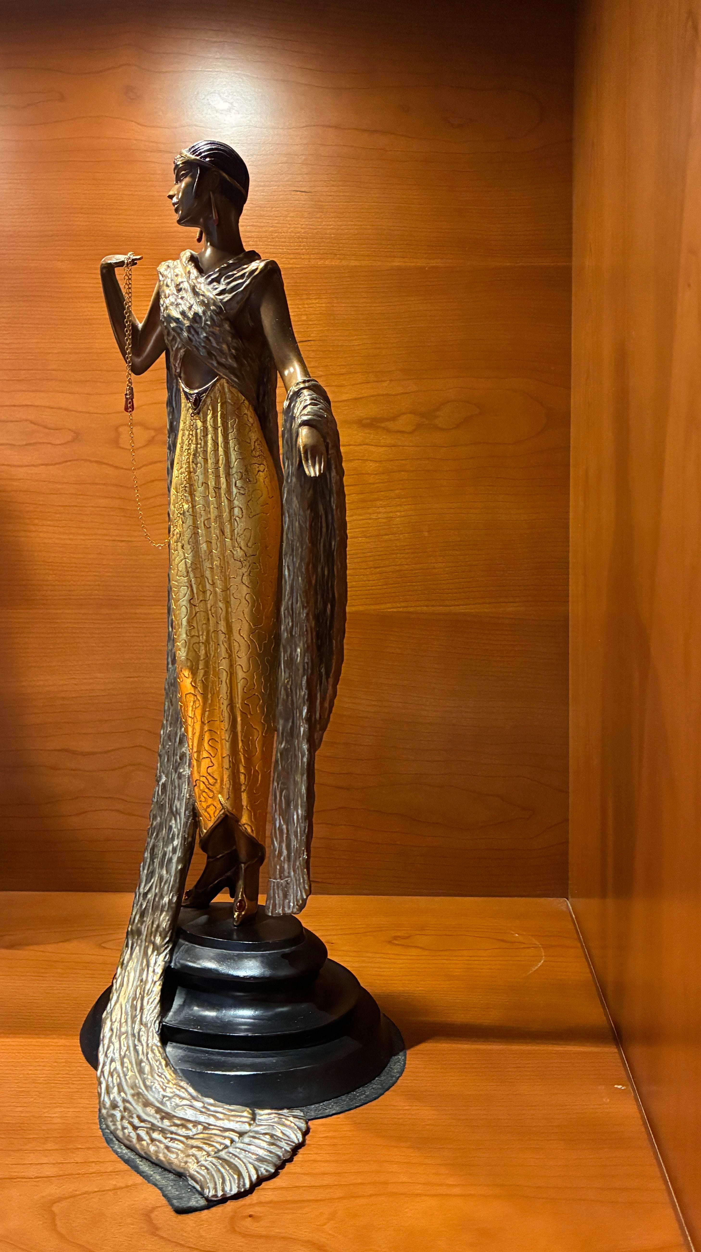 1980s Erté “Je L'aime” Limited Edition Bronze Sculpture, Signed