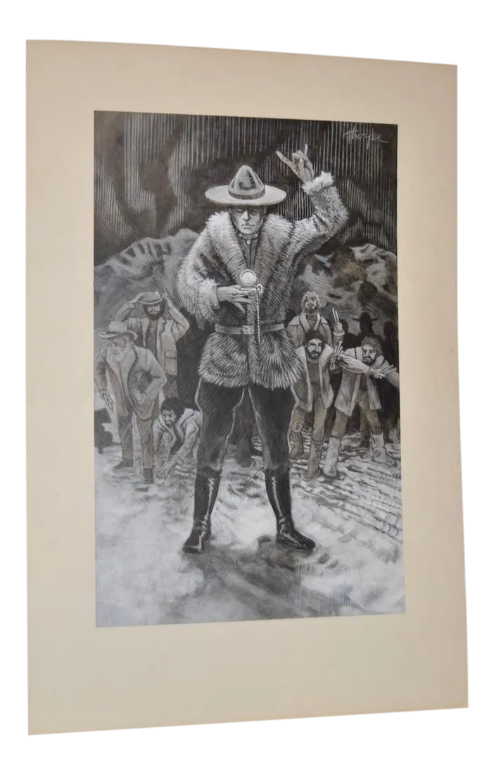 Jack London Short Story Illustration "The Man with the Gash" by Peter