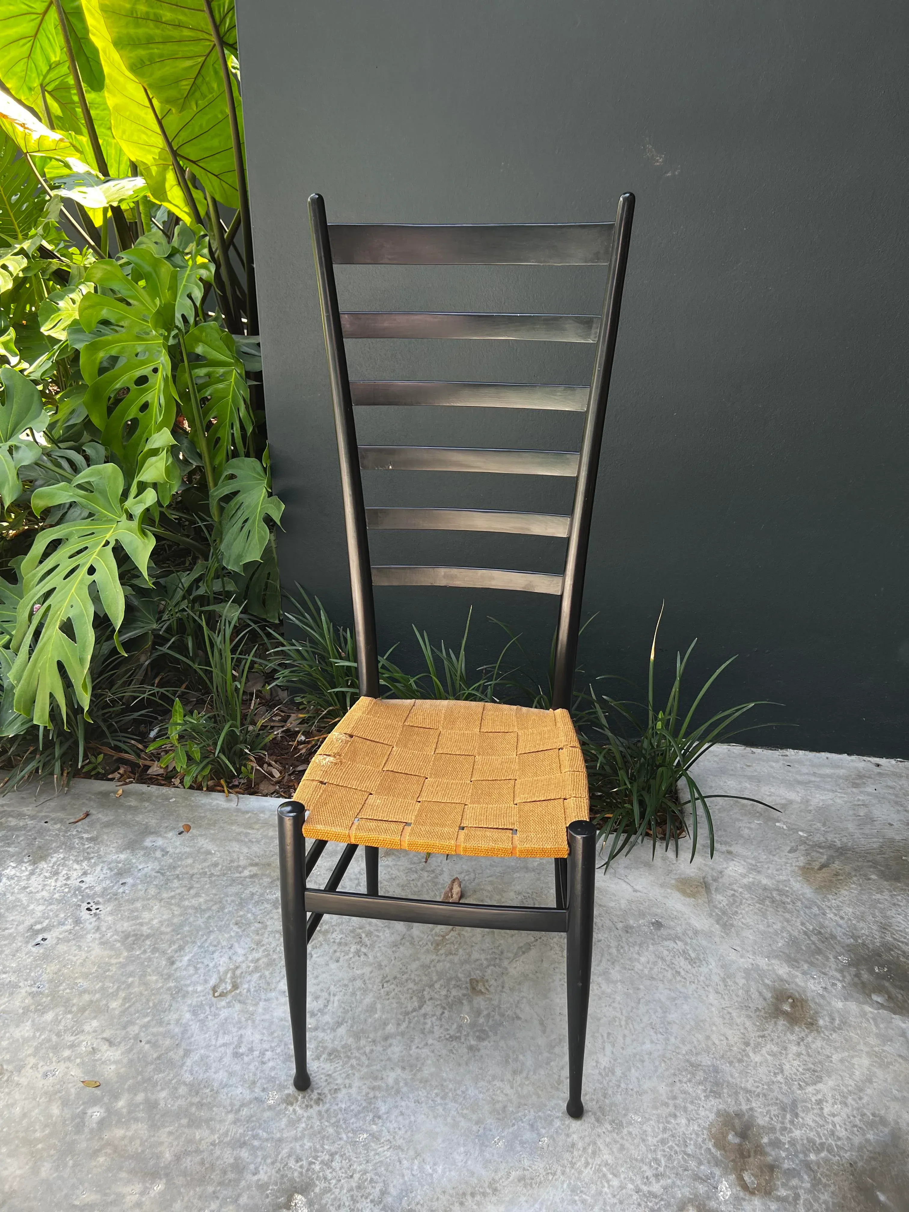 Wooden Chair Gio Ponti Ladder Back Chair Vintage Gio Ponti Style