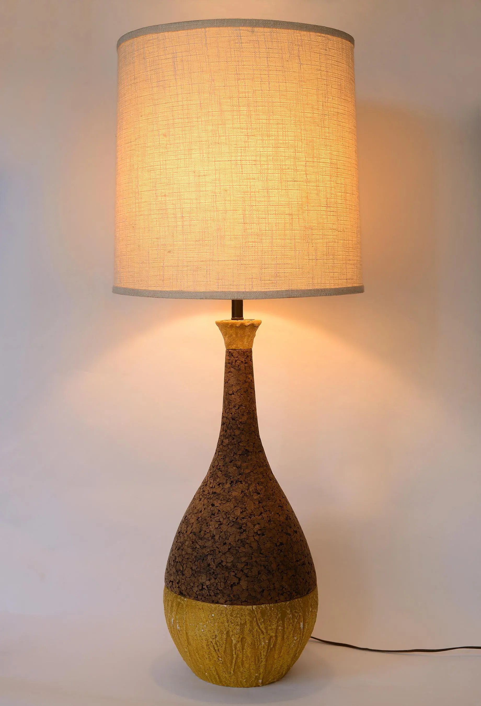 Vintage Cork Lamp - Etsy