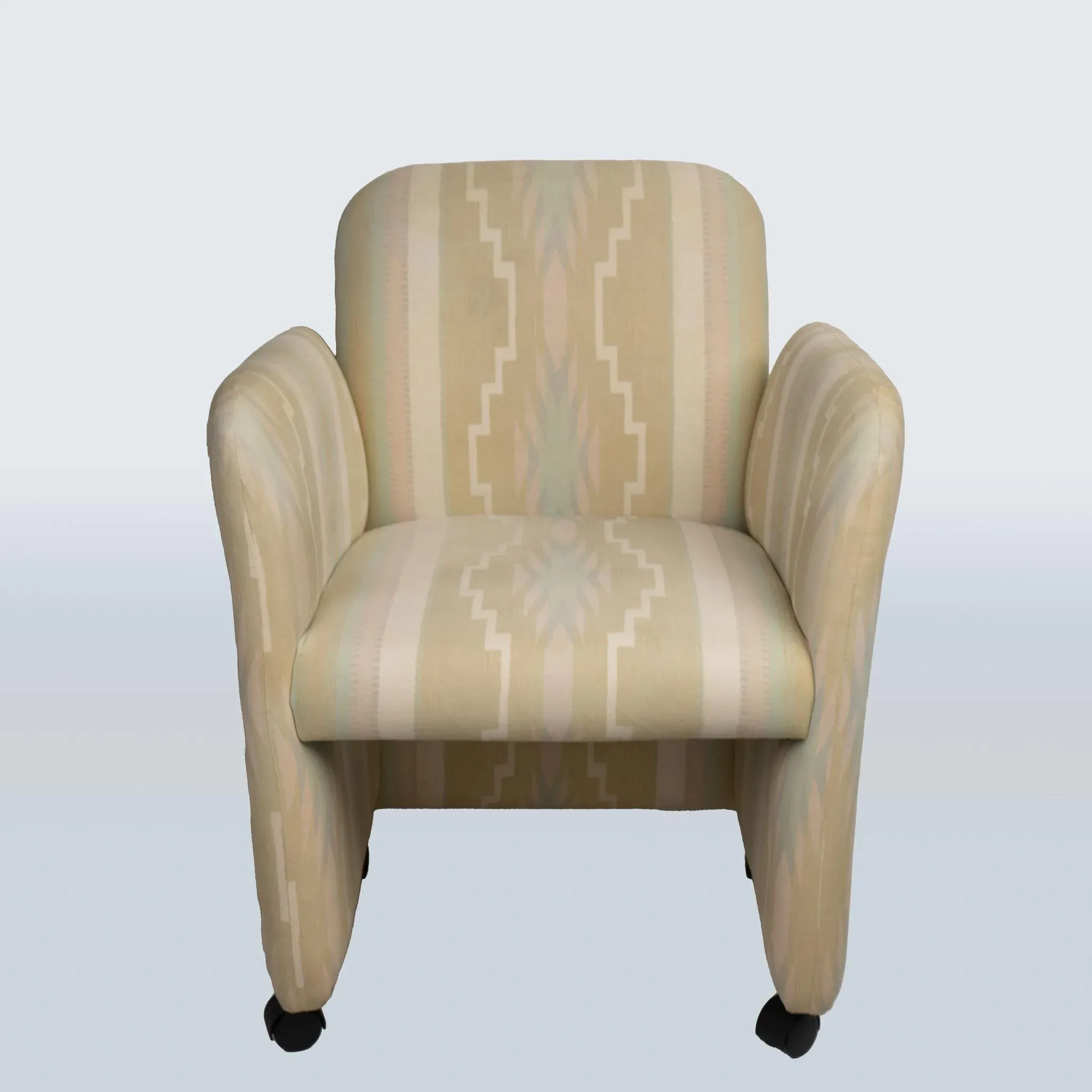 Vintage Postmodern Chiclet Accent Chair
