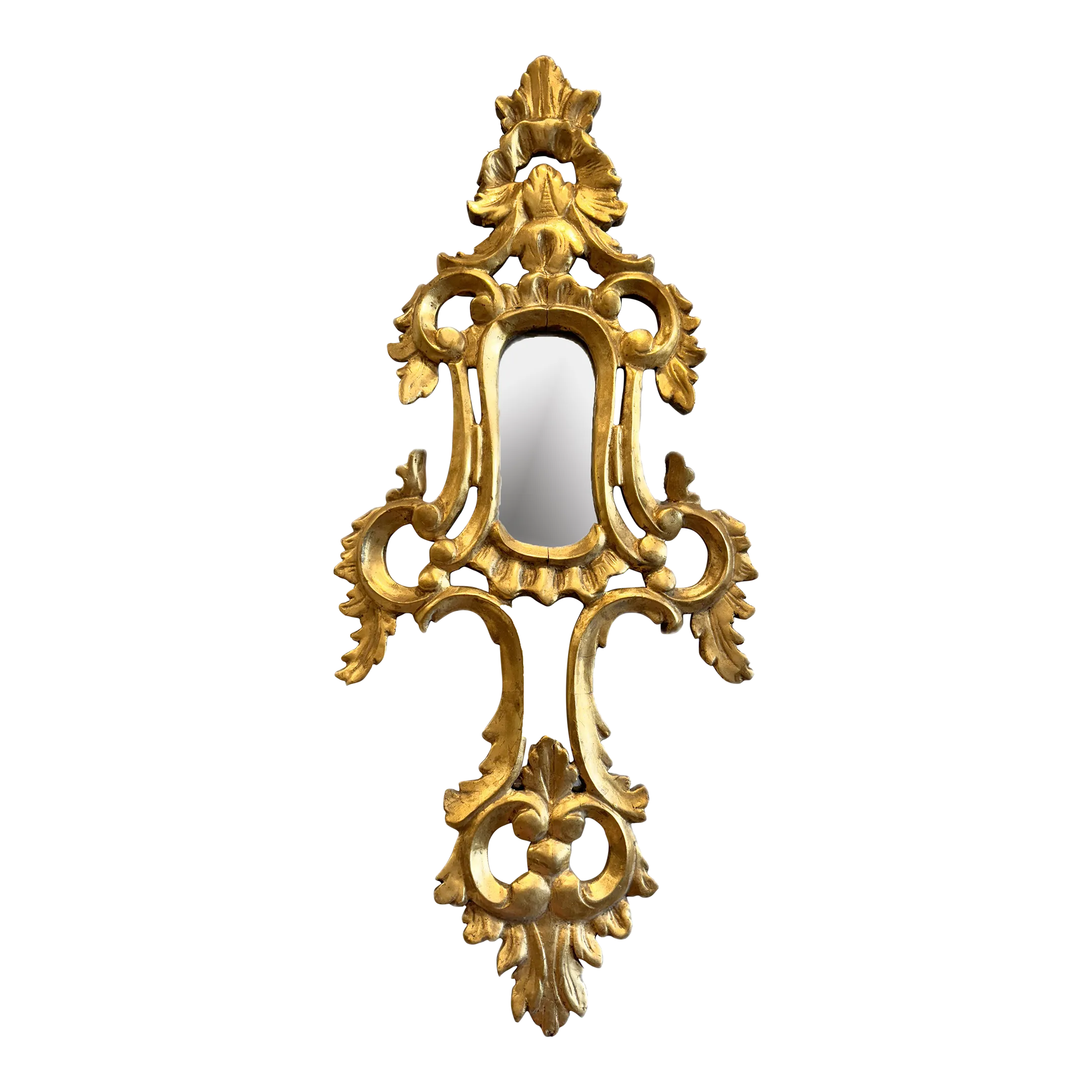 Mid 19th Century Gilt and Carved Wood Mirror
