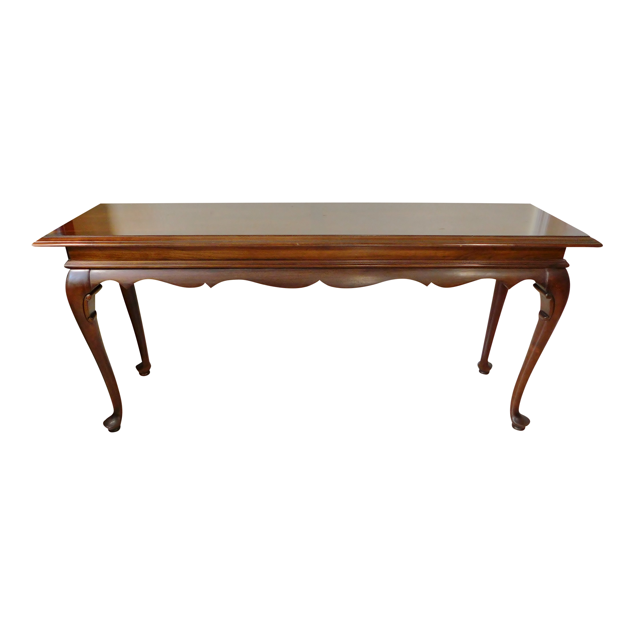 Ethan Allen Court Queen Anne Solid Cherry Wood Console Table