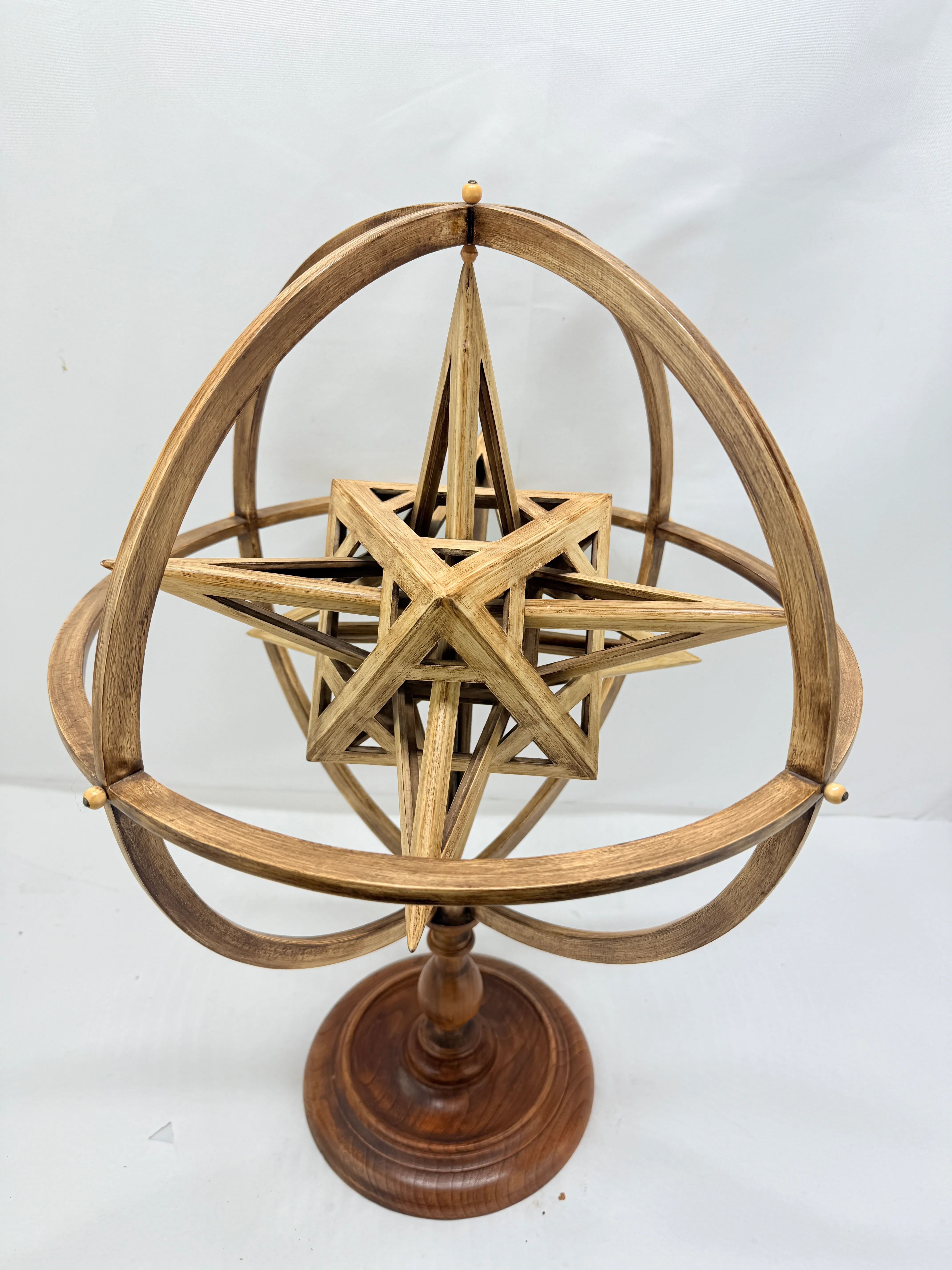 Jean-Marie Malzieu (B. 1948), Rotating Armillary Sphere Sculpture