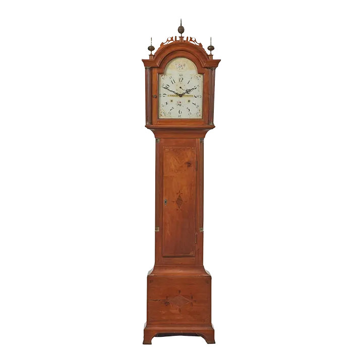 Riley Whiting Early 1800s American Grandfather Clock With Woodworks ...