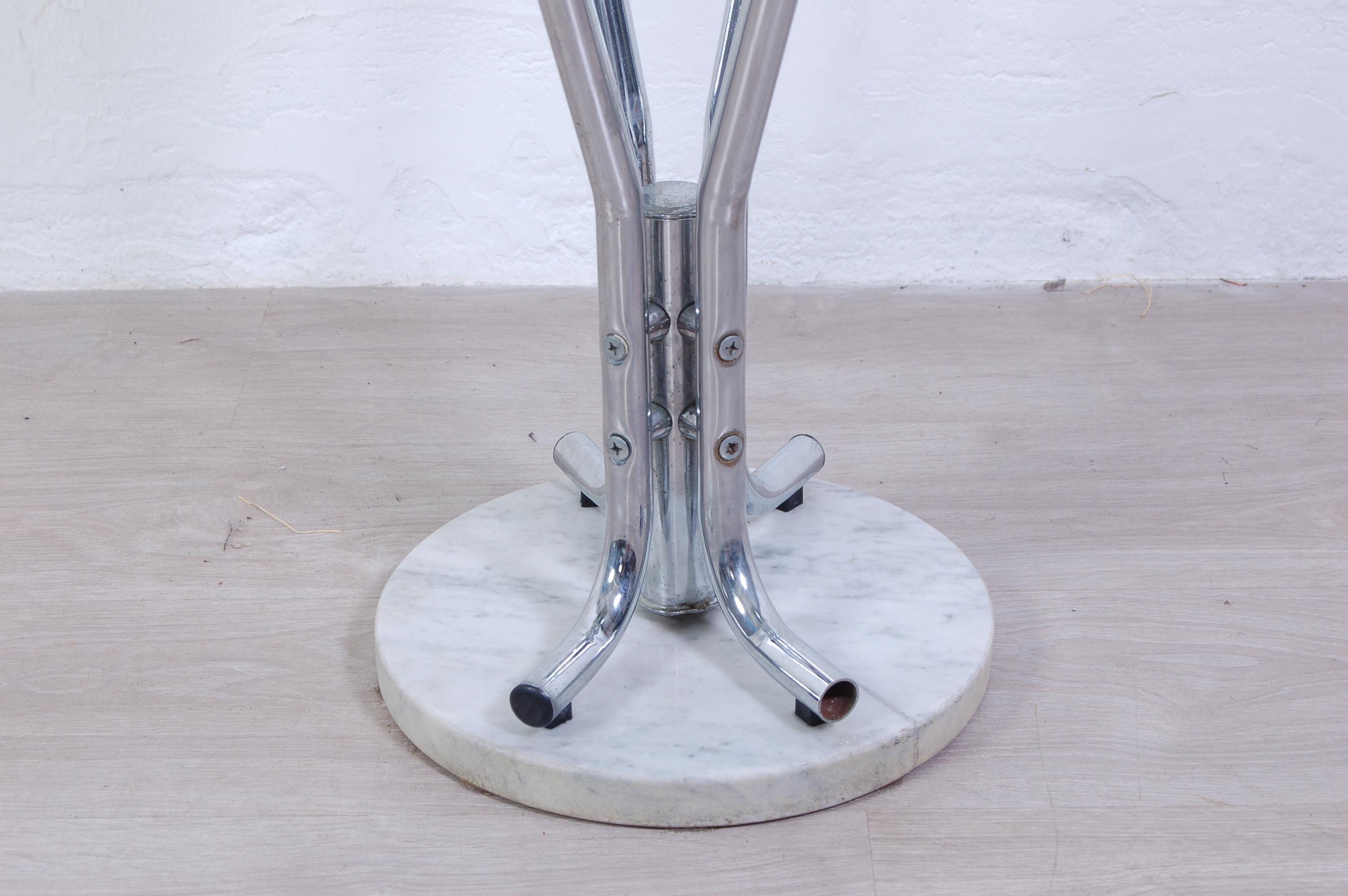 Console Table in Steel and Marble, 1970s