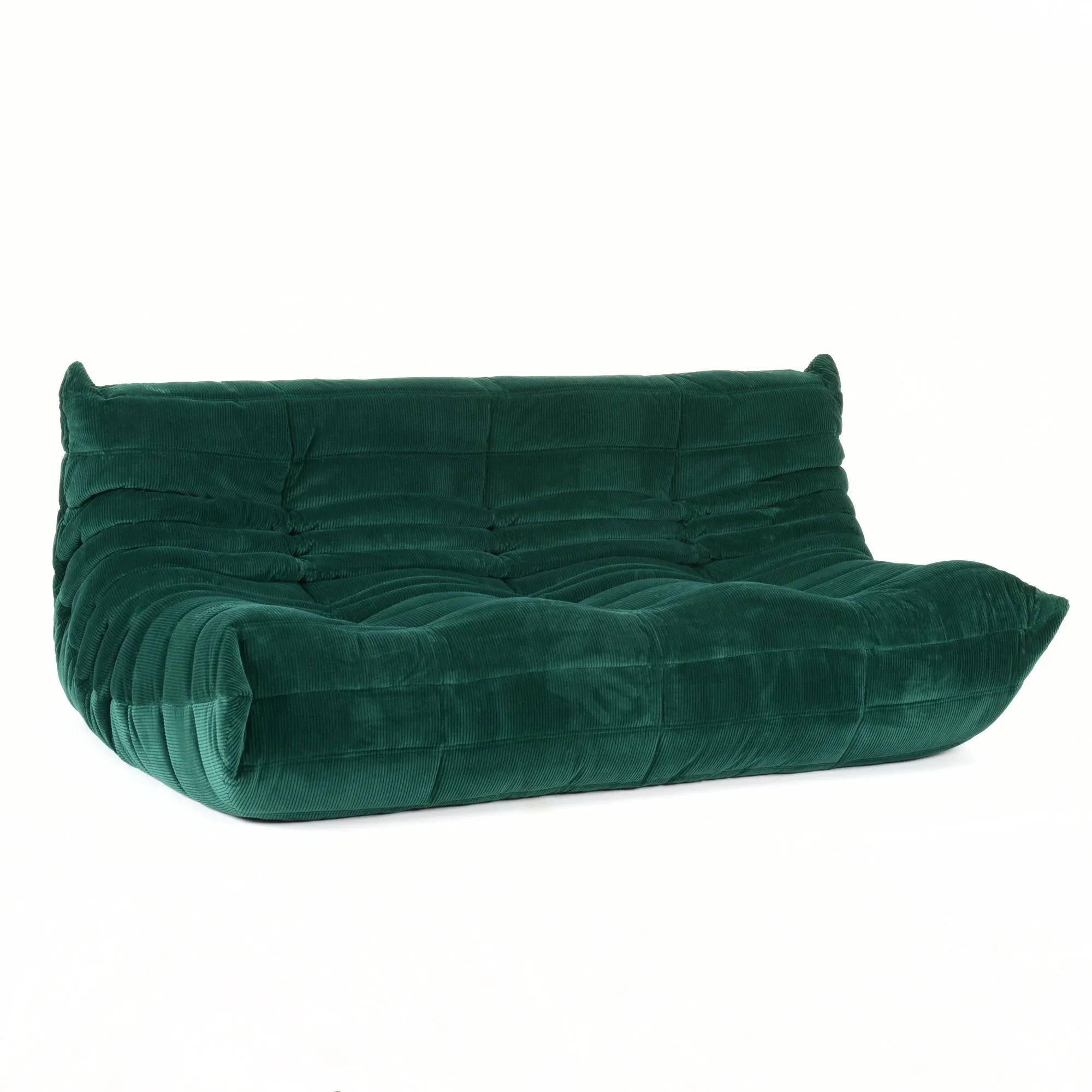 Ligne Roset Togo 3-Seater Sofa in Emerald Corduroy - Original