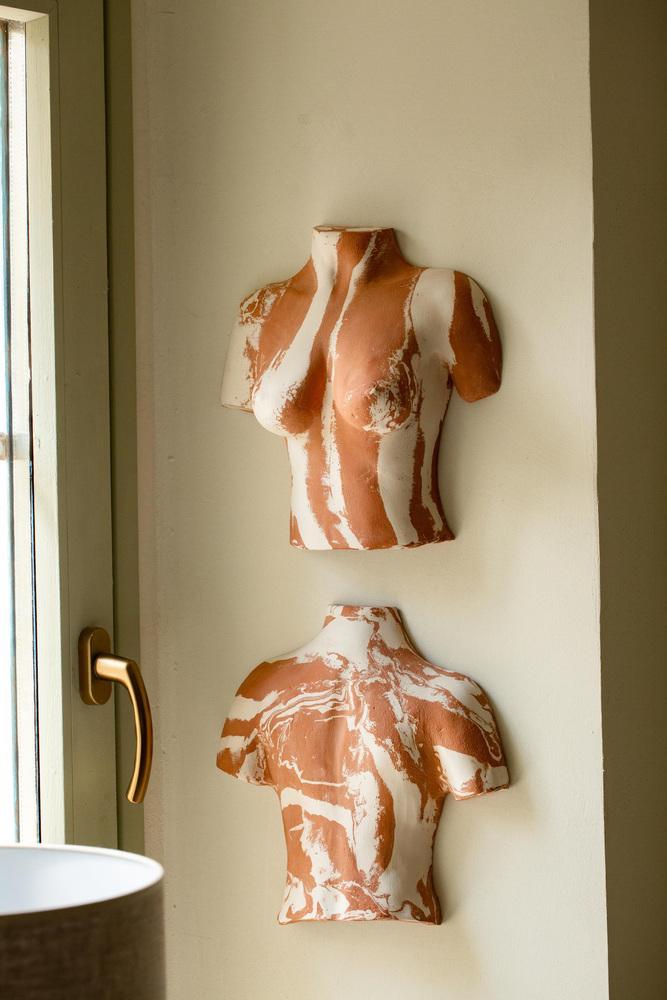 Terracotta Brut Body Sconces by Di Fretto, Set of 2