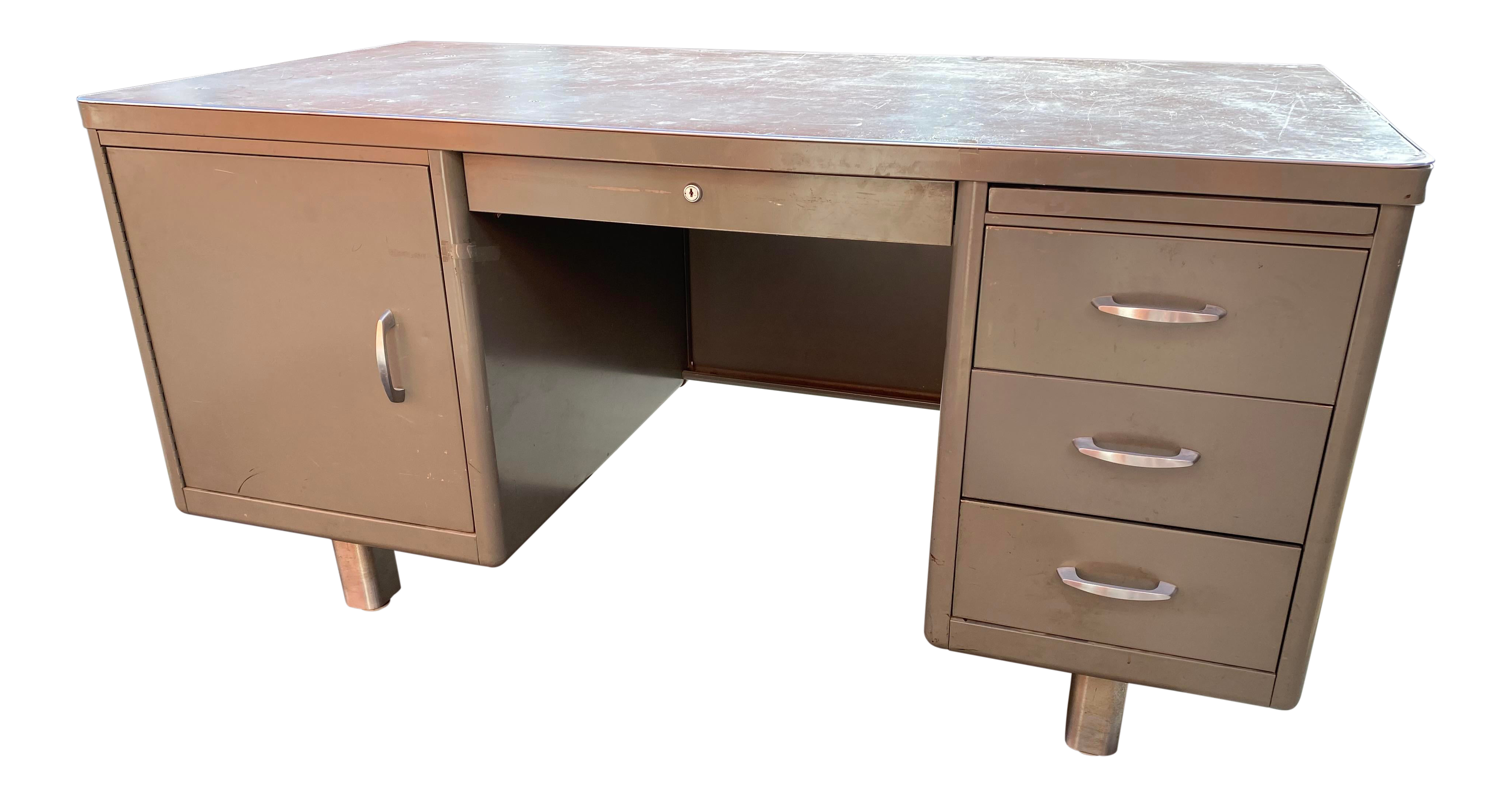 Mid century metal desk deals