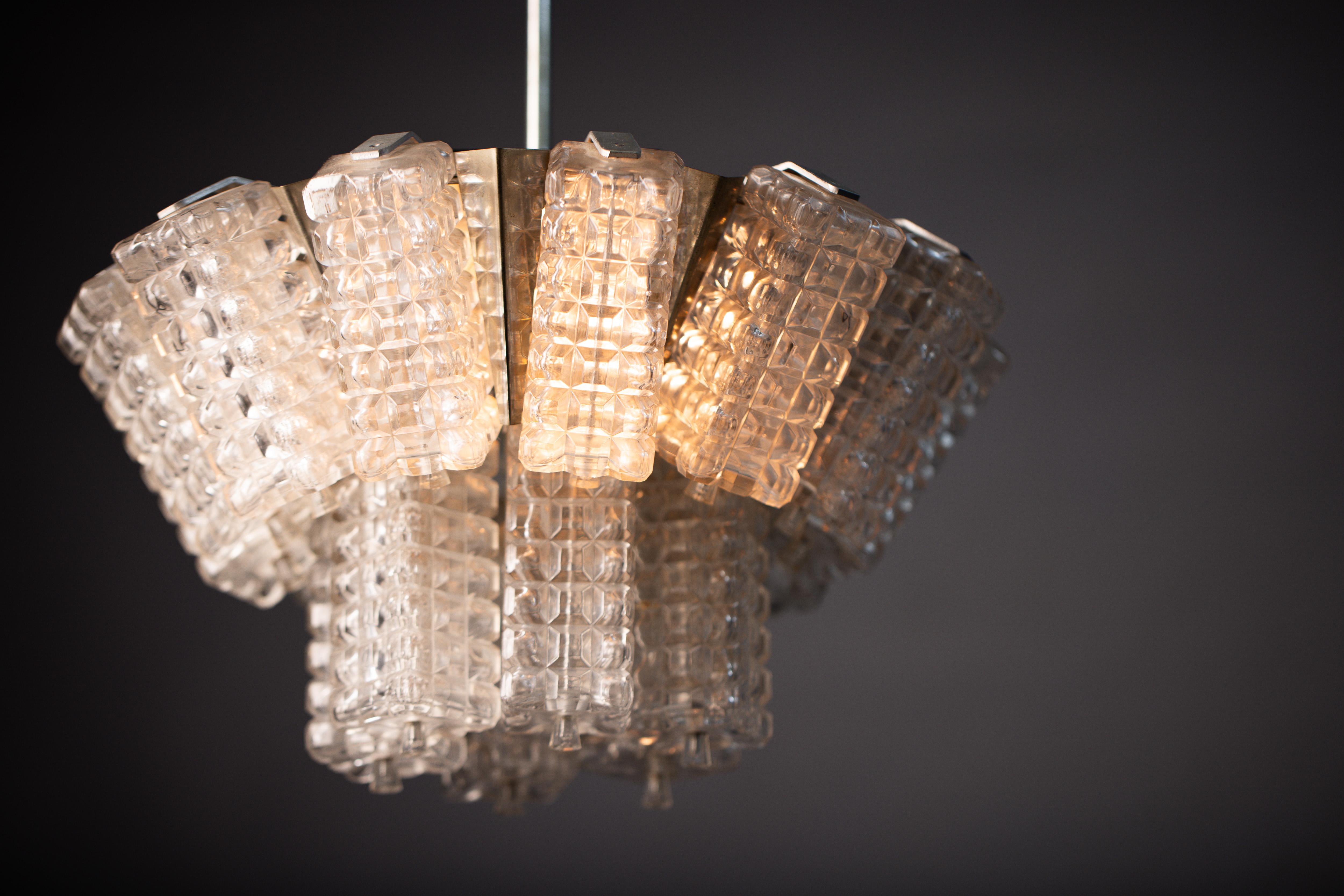 Vintage Austrolux Glass Pendant Light, 1960s