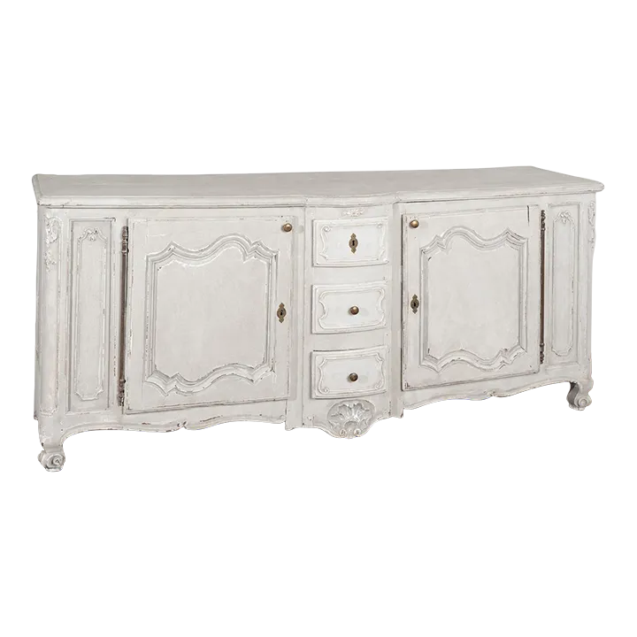 Antique Gray Painted French Oak Sideboard Buffet Circa 1800's Chairish