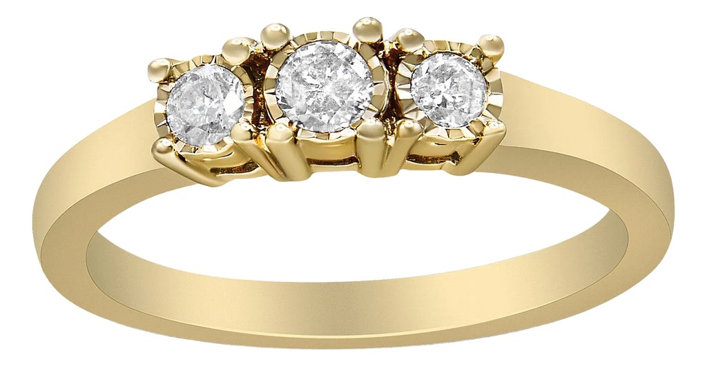 14k-Gold-Plated-Sterling-  Sterling Silver and 14 Karat Gold Plated Ring main image 1