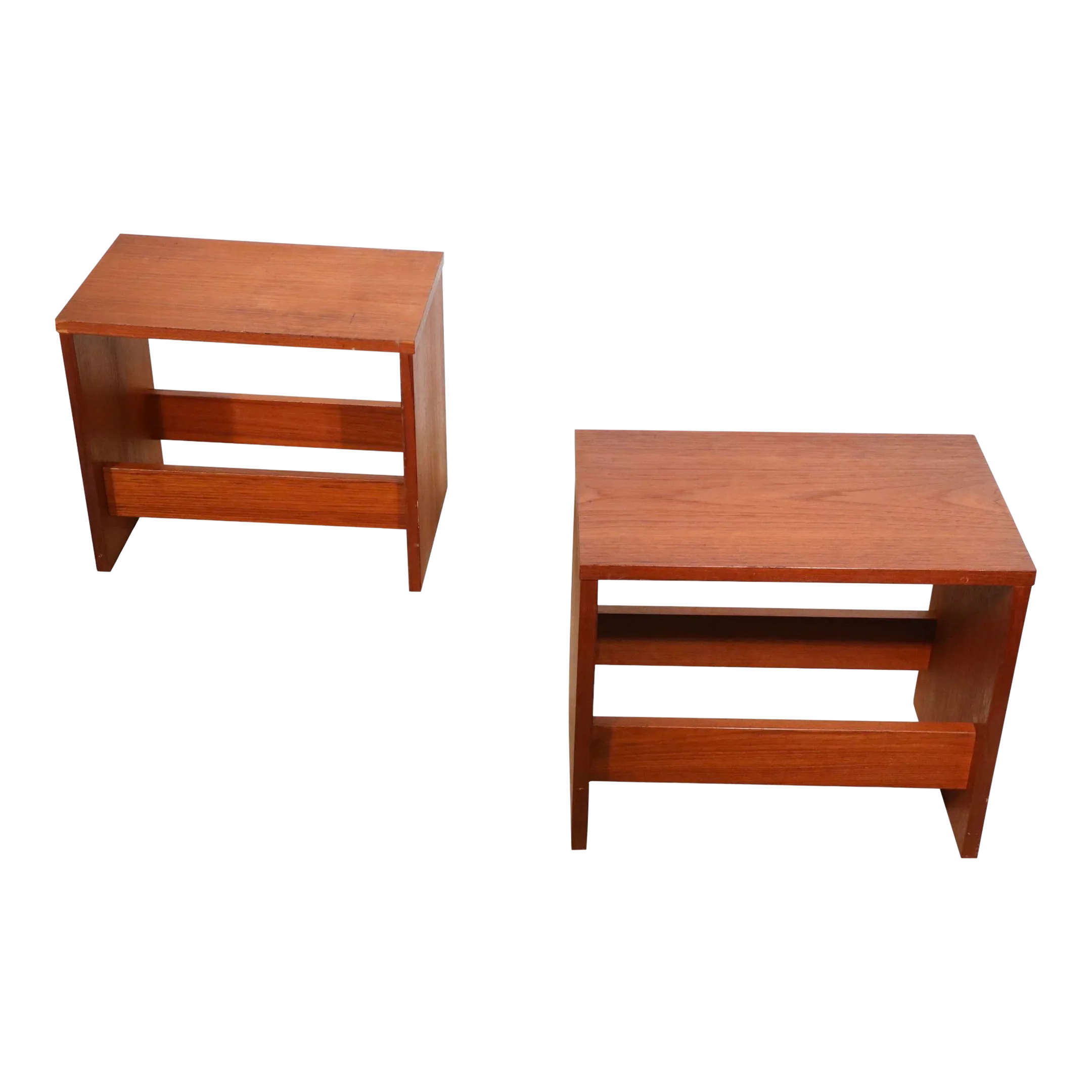 Pr. Diminutive Danish Mid Century Modern Teak End Tables C. 1960 1970