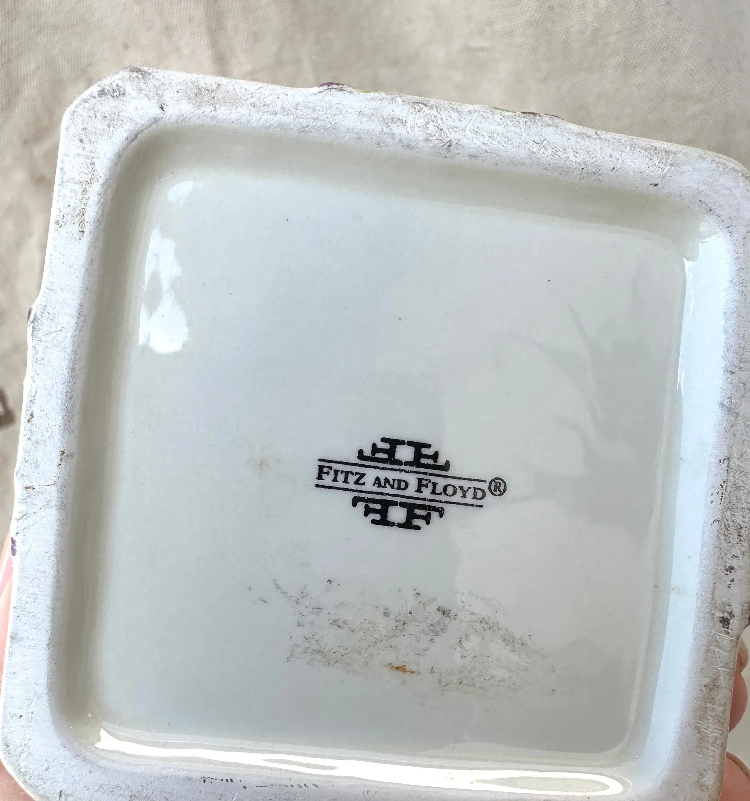 Fitz and Floyd Flower Trinket Box