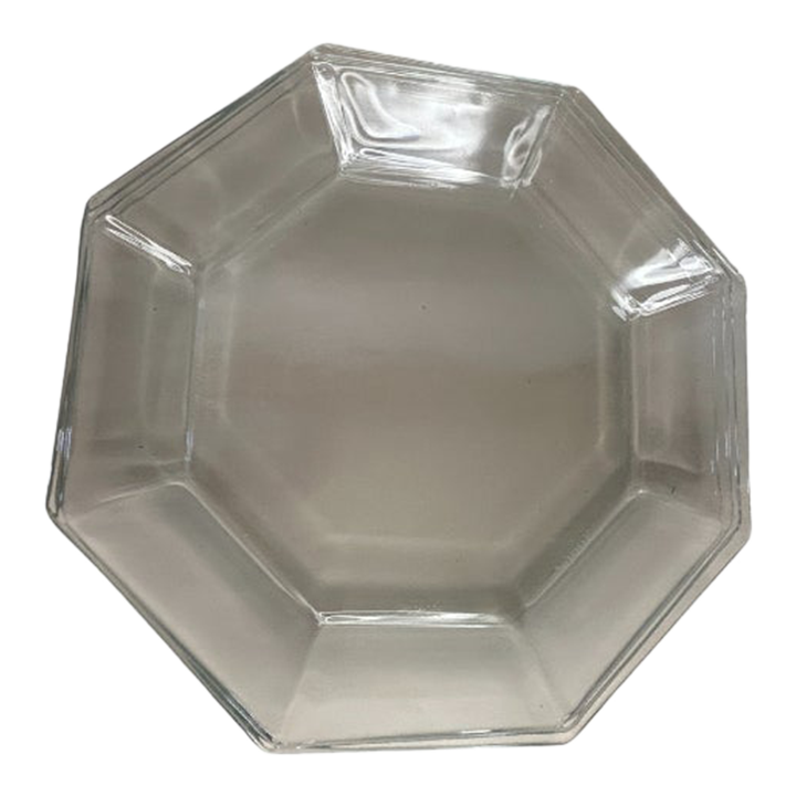 Vintage Circa 1980s Arcoroc From France Clear Glass Dinner Plates Set