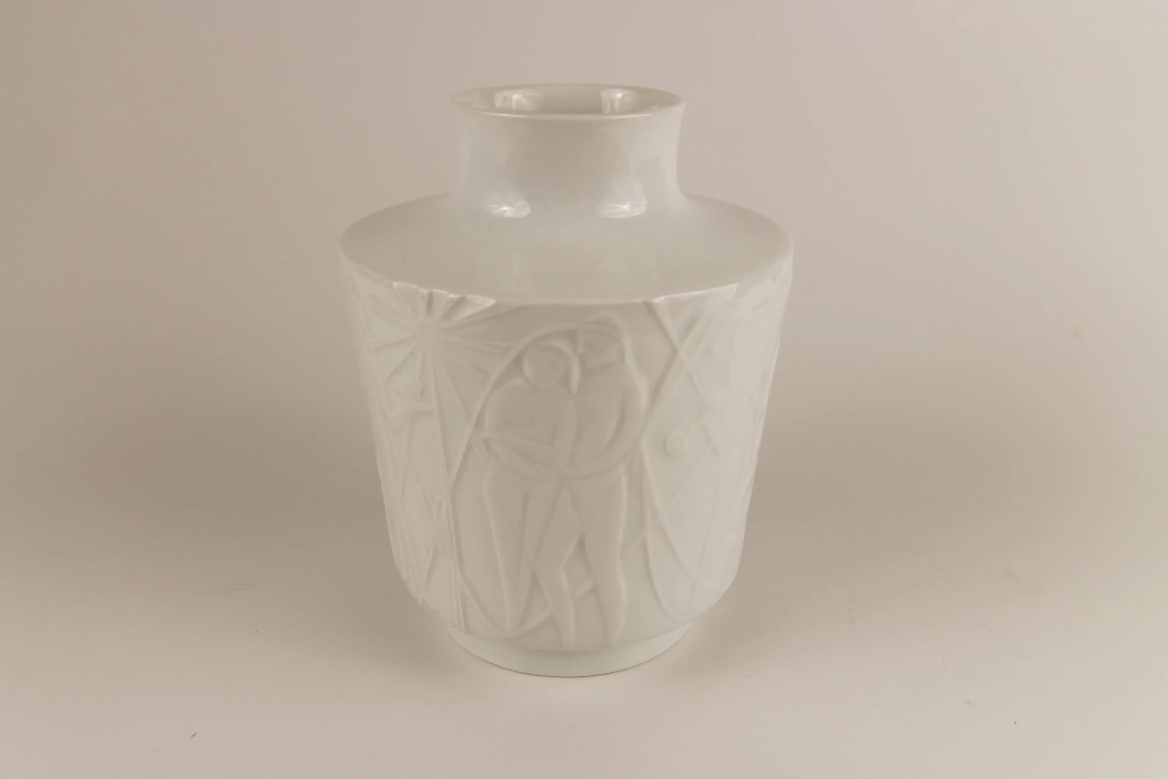 White Porcelain Paradise Vase by Kurt Wendler for Edelstein, 1957