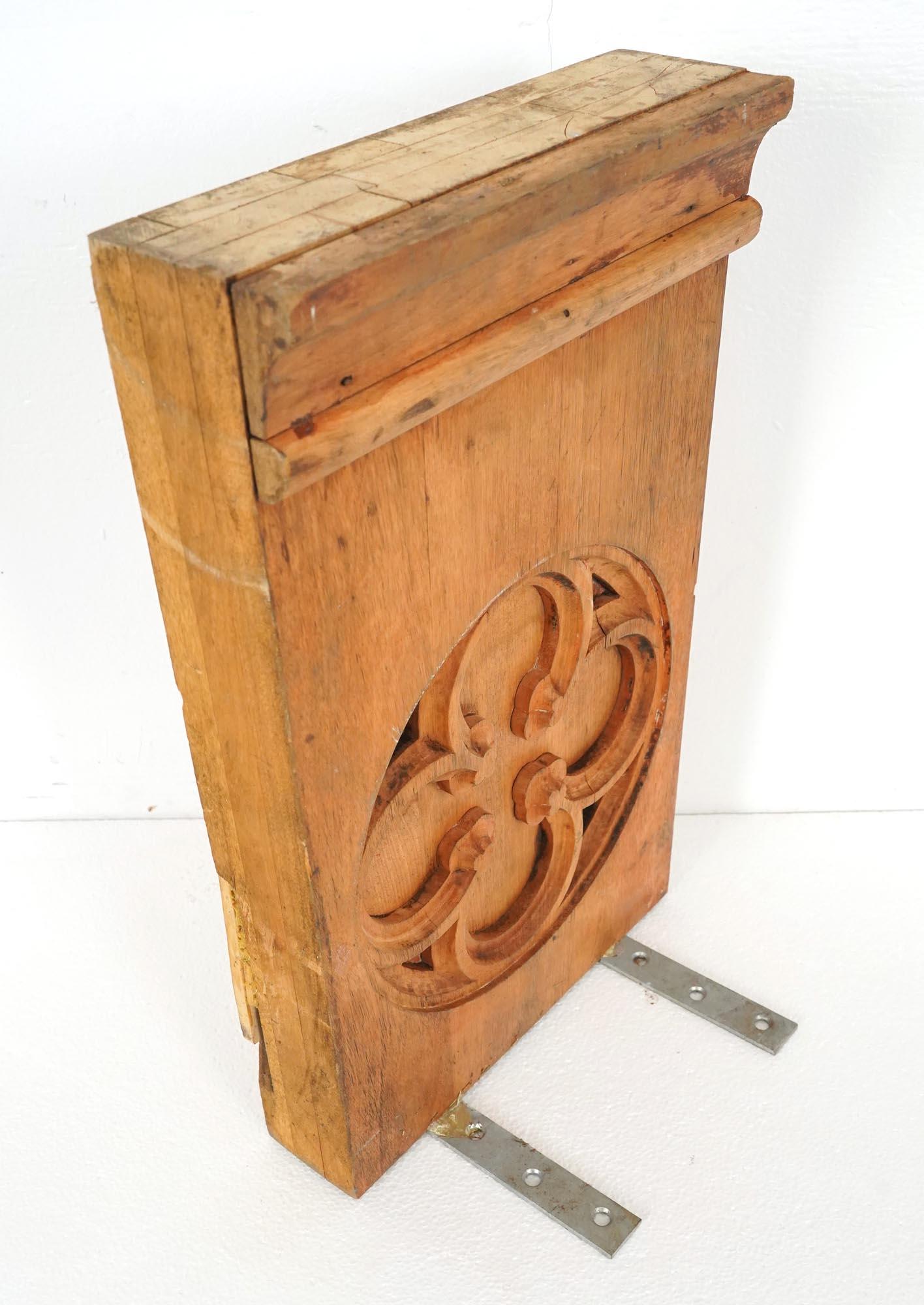Reclaimed Gothic Quatrefoil Wood Architectural Element