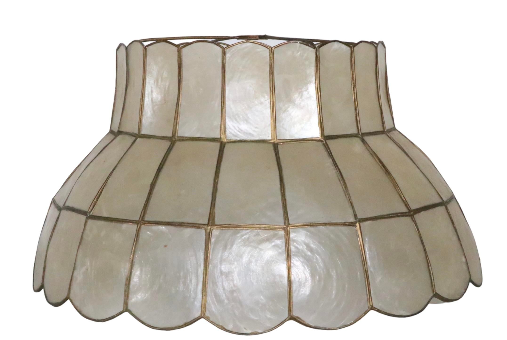 Vintage capiz online shell lamp shade