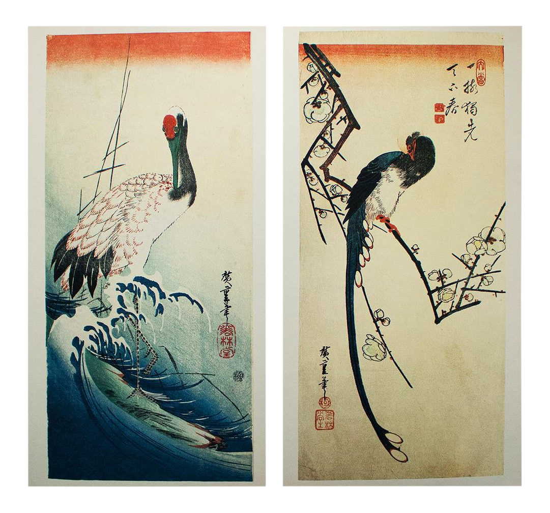 After Utagawa Hiroshige, Red-Crowned Crane and Long-Tailed After Utagawa Hiroshige, Red-Crowned Crane and Long-Tailed