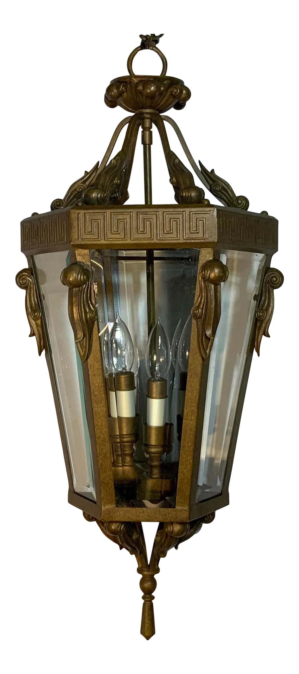 Vintage Six Sided Indoor Hanging Lantern Chandelier Chairish