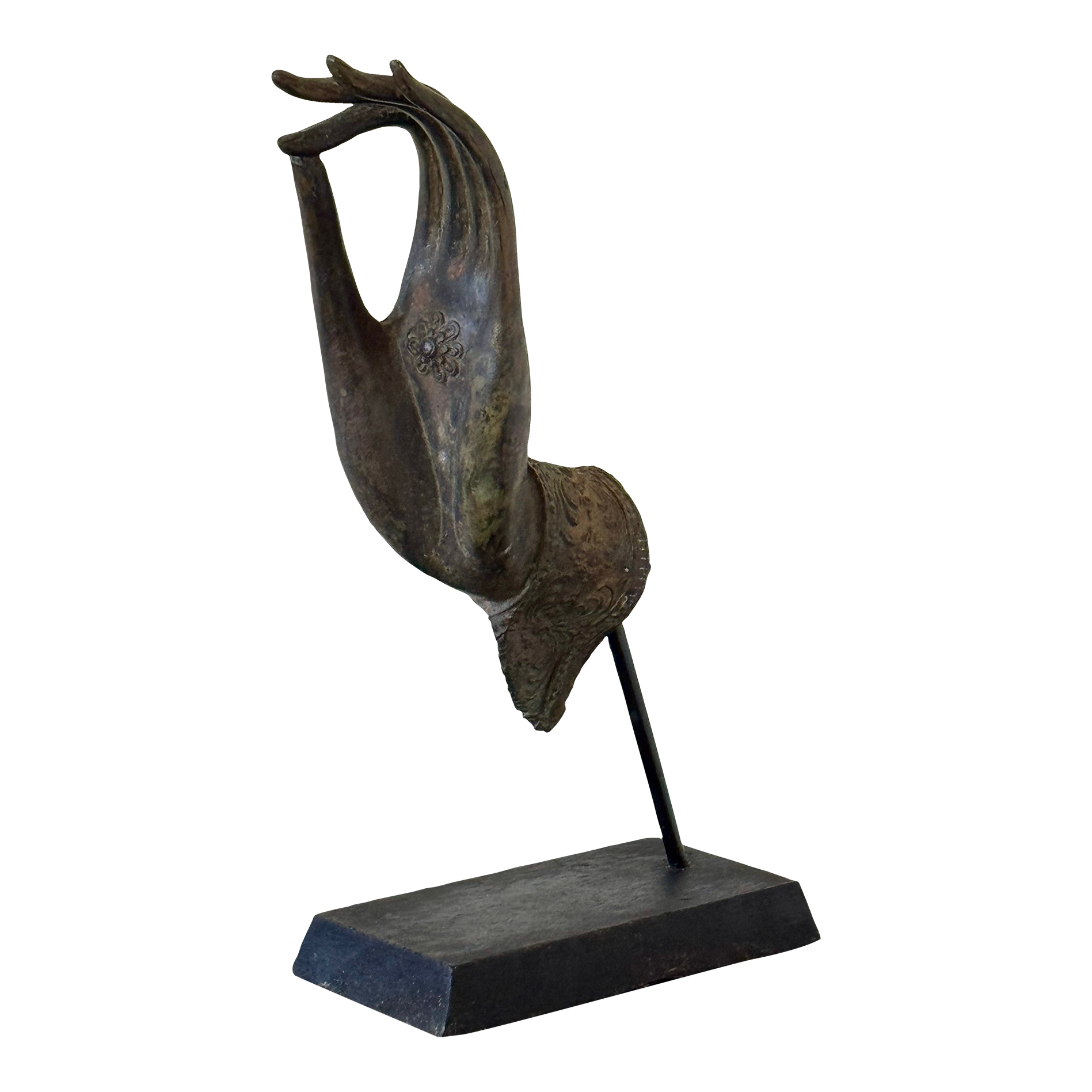 Early 20th Century Thai Bronze Buddha Hand | Chairish